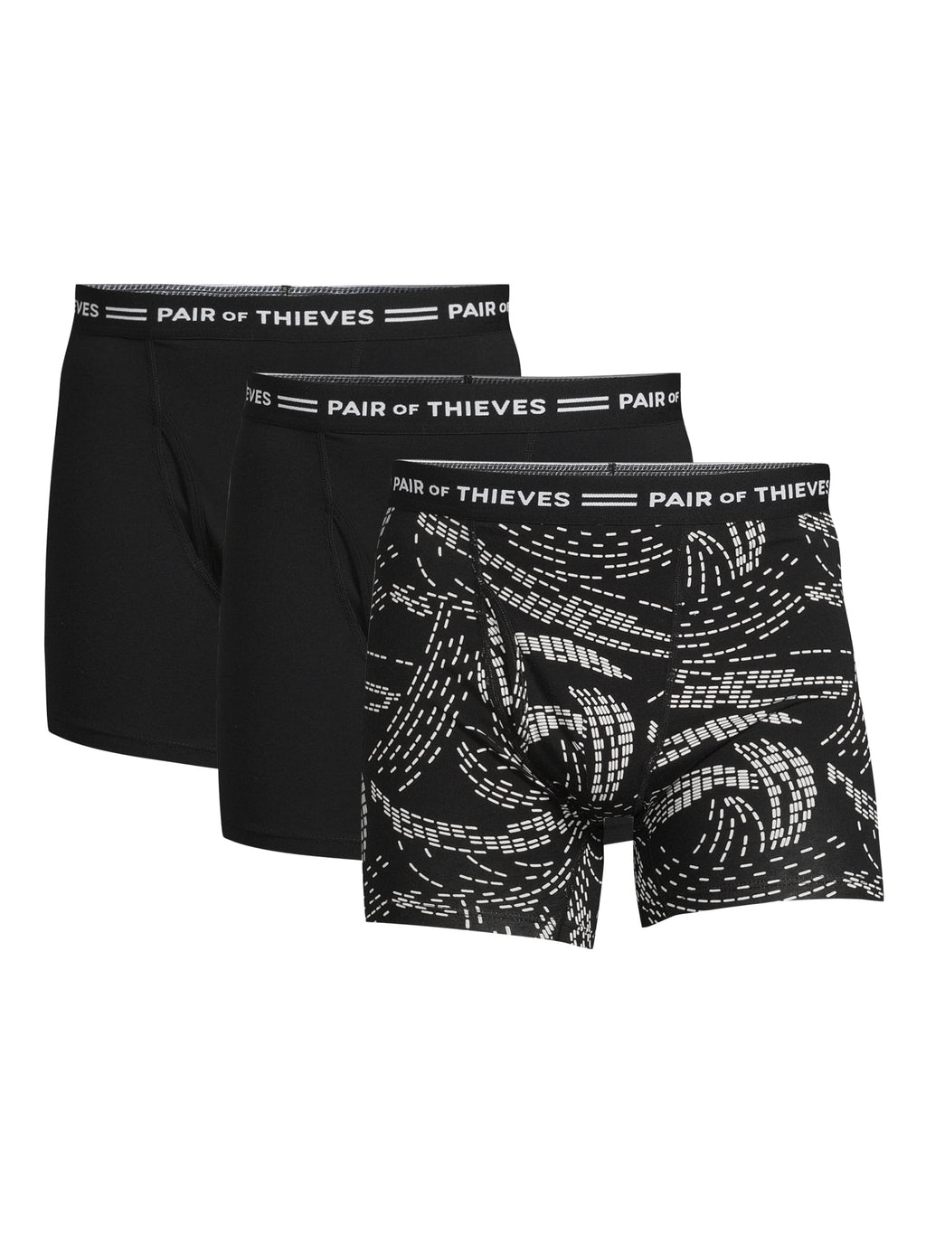 Pair of Thieves Men's 4-Way Cotton Stretch Boxer Briefs, 3-Pack
