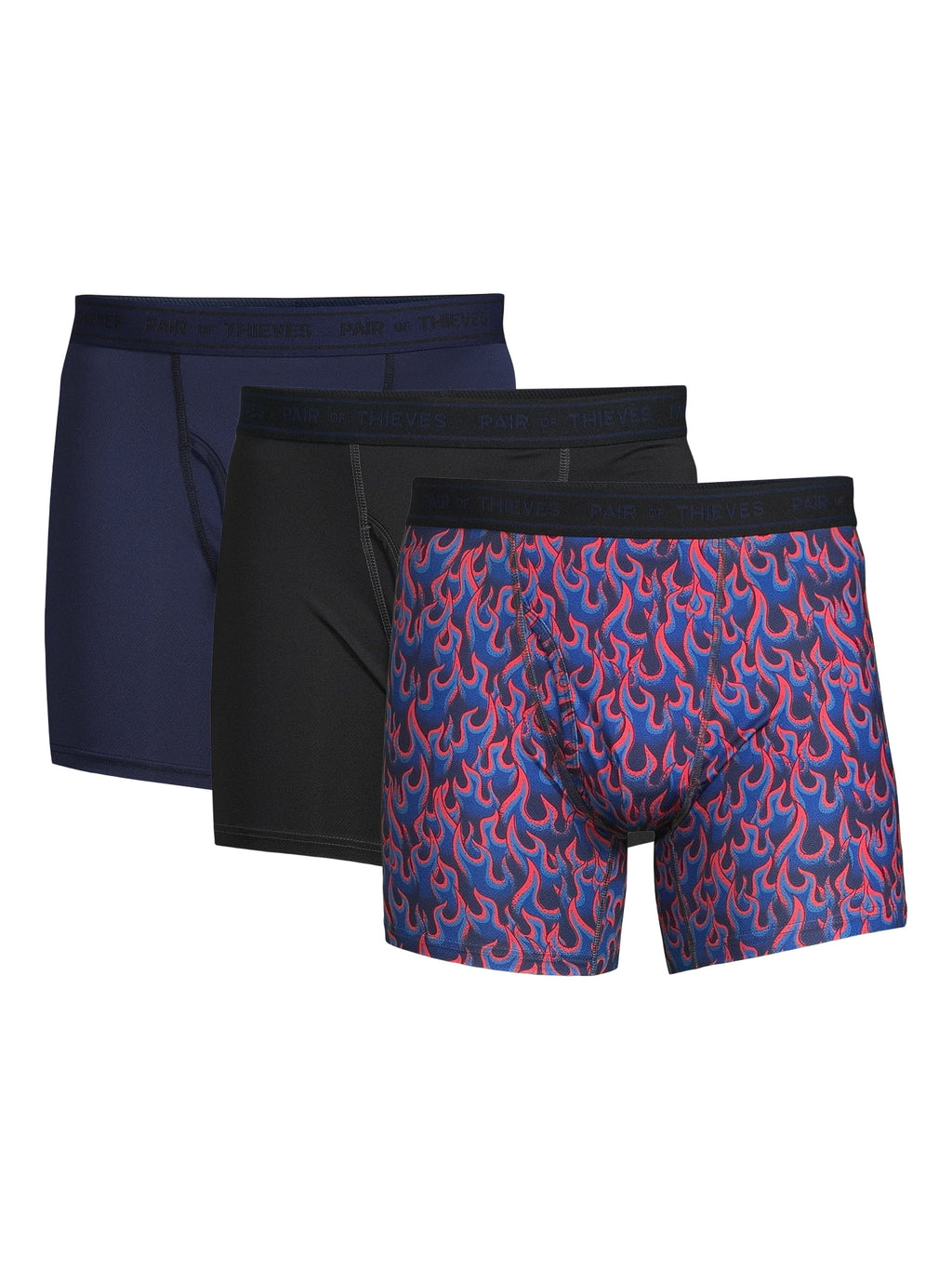 Pair of Thieves Men's 4-Way Stretch Performance Boxer Briefs, 3-Pack