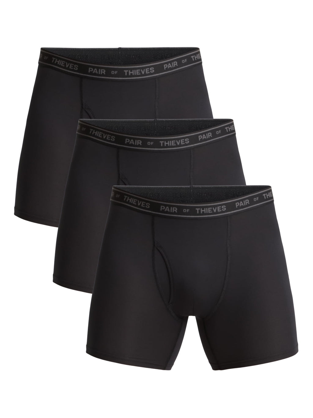 Pair of Thieves Men's 4-Way Stretch Performance Boxer Briefs, 3-Pack