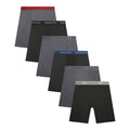 Reebok Men's Featherweight Performance Long Leg Boxer Briefs, 6 Pack