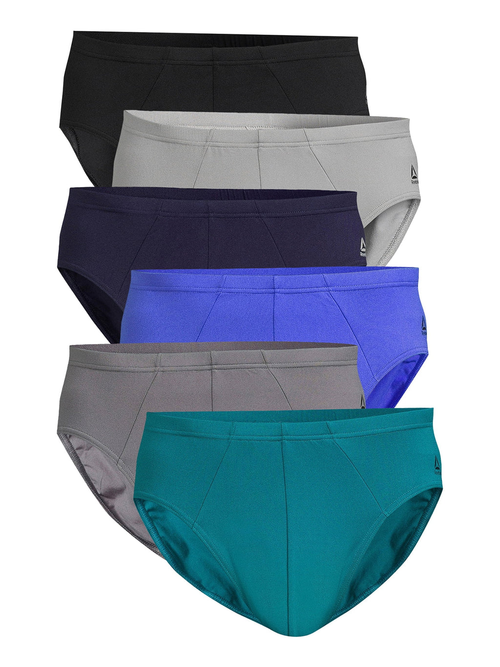 Reebok Men’s Underwear Tech Comfort Performance Low Rise Briefs, Underpants, 6-pack