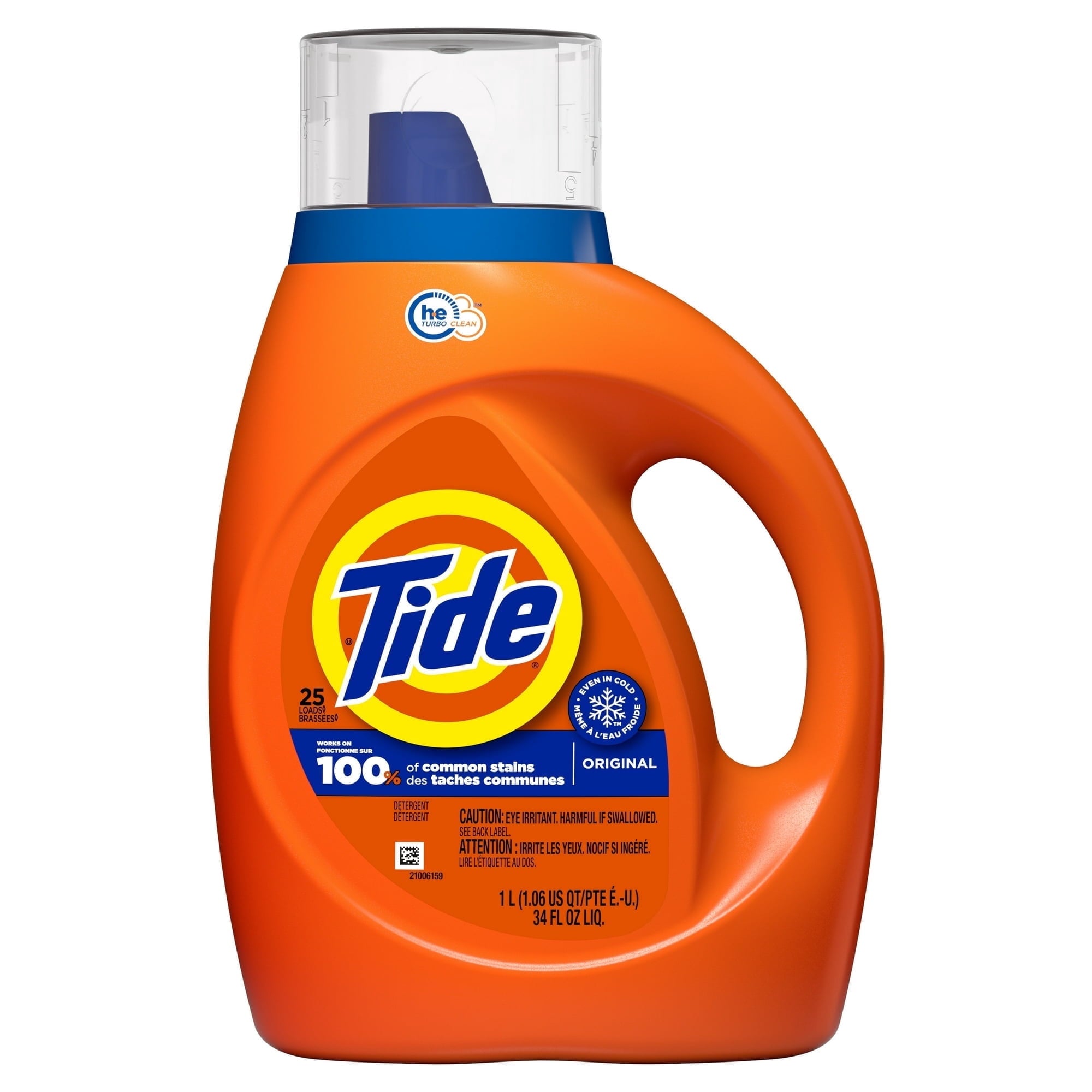 Tide Original Liquid Laundry Detergent - 1 Pack (34 fl oz) | HE Compatible, 25 Loads, Deep Clean Power