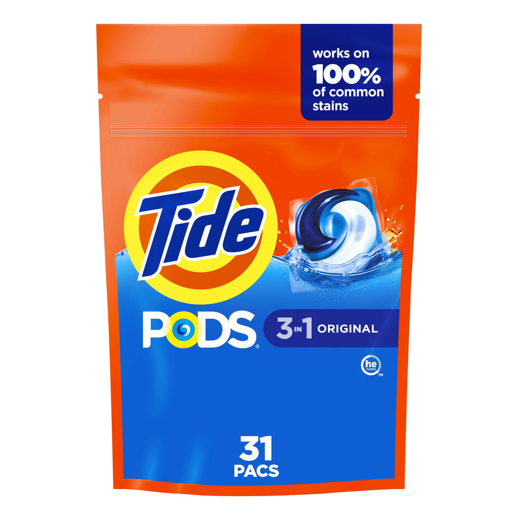 Tide PODS Laundry Detergent Soap Pacs, Original Scent, 31 Count