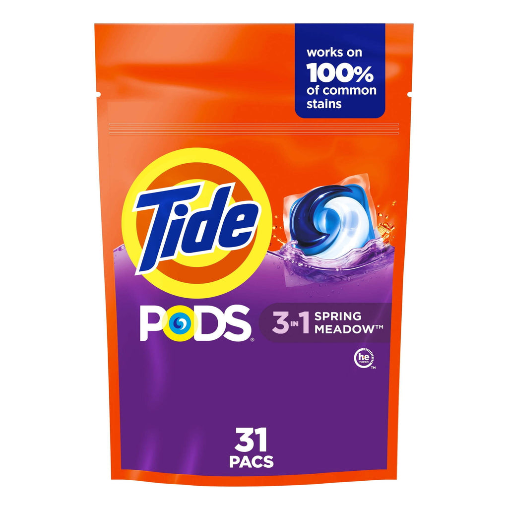 Tide PODS Laundry Detergent Soap Pacs, Spring Meadow Scent, 31 Count