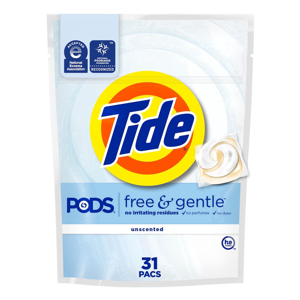 Tide Pods Free & Gentle He Laundry Detergent Pacs - 31 Count