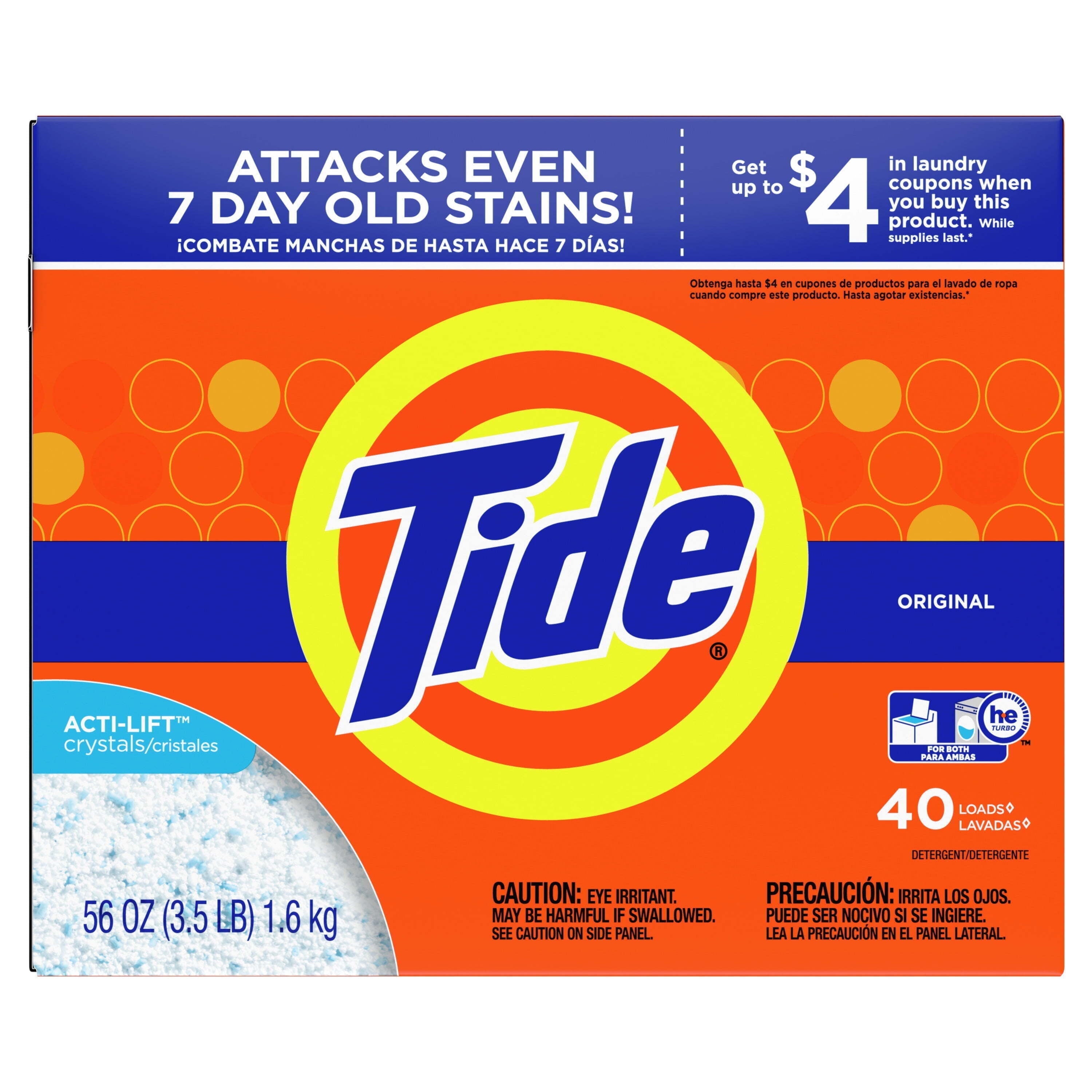 Tide Powder Laundry Detergent, Original Scent, 143 oz, 113 Loads