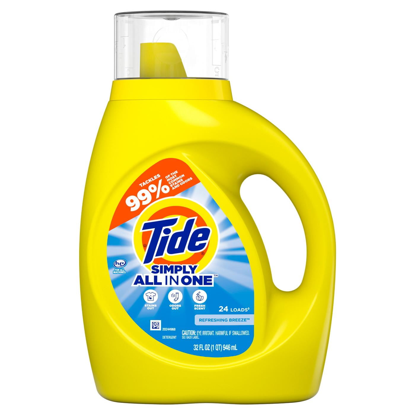 Tide Simply Clean & Fresh HE Liquid Laundry&nbsp;Detergent, 24 Loads - Refreshing Breeze - 32 oz- Pack of 2