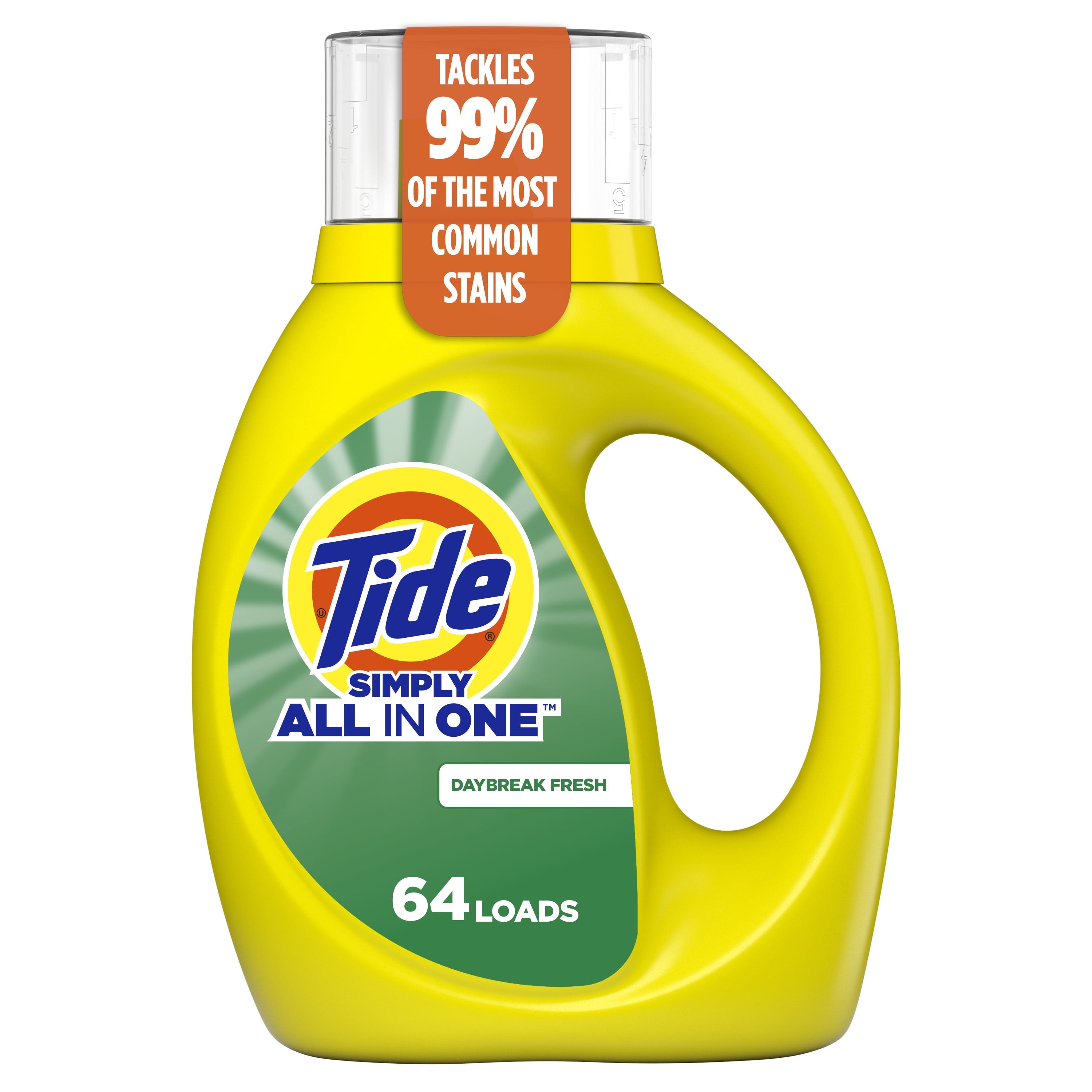 Tide Simply Laundry Detergent Liquid, Daybreak Fresh, 117 fl oz, 89 Loads