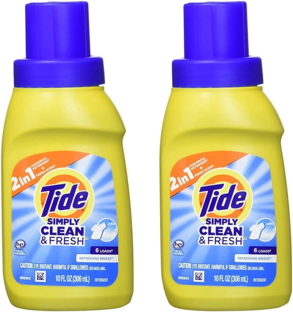 Travel Size Tide 10oz Refreshing Breeze Laundry Detergent (Pack of 2)