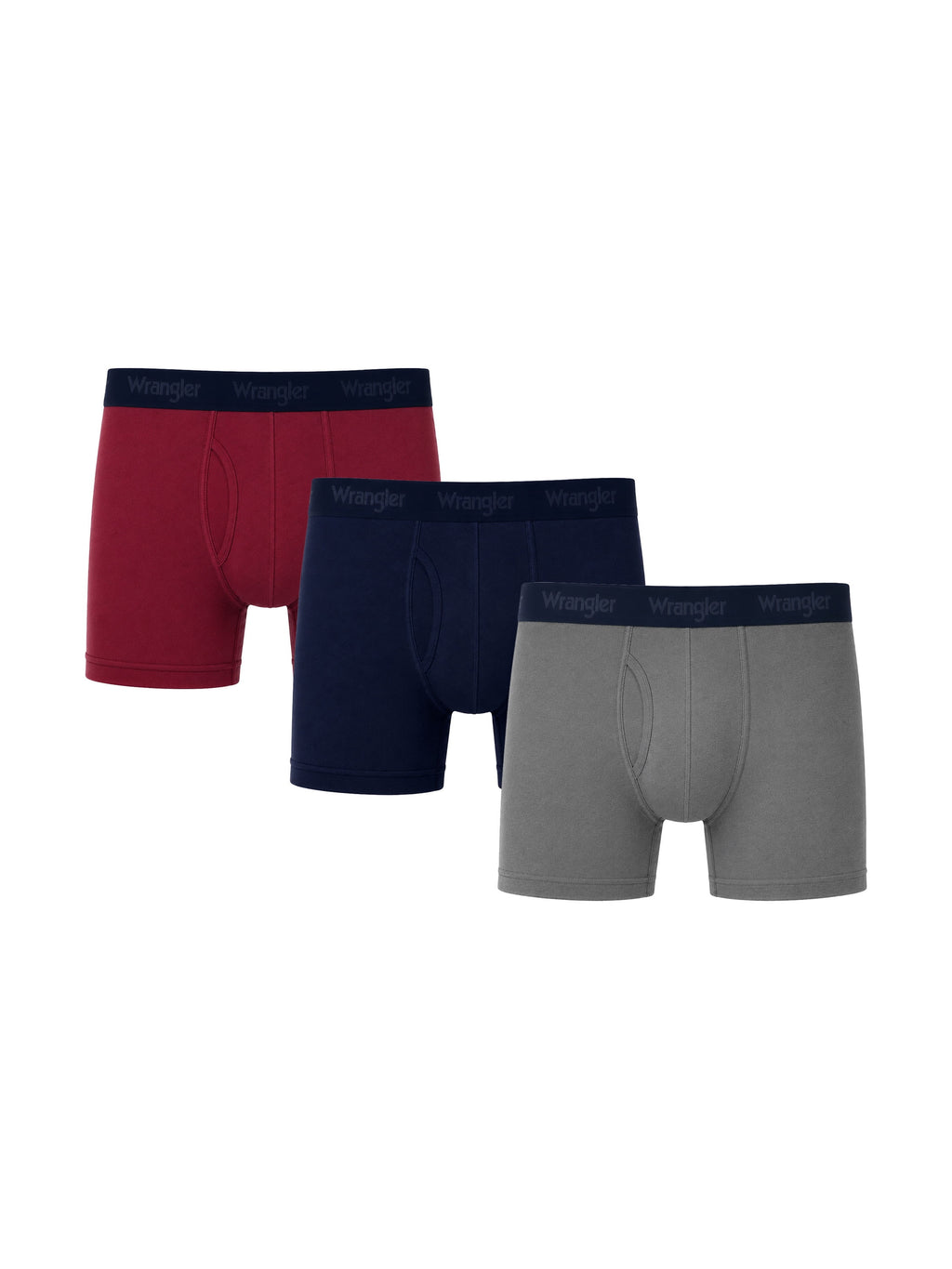 Wrangler Men's Active Cotton Stretch Mesh 6" Boxer Briefs, 6-Pack