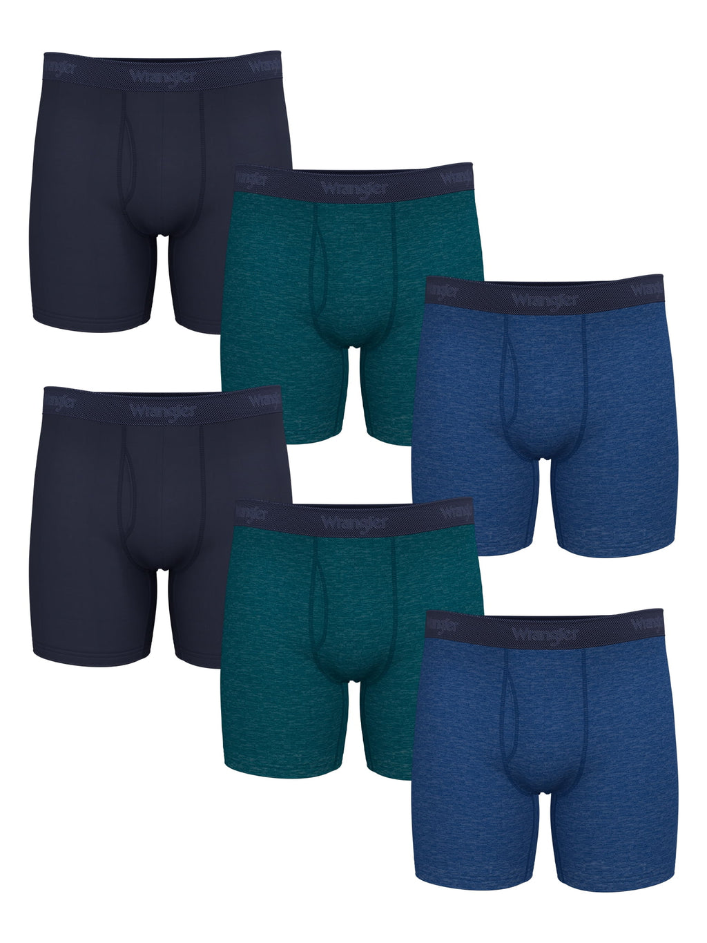 Wrangler Men's Active Stretch Boxer Brief Set, Underwear for Men, S, 6 Pack