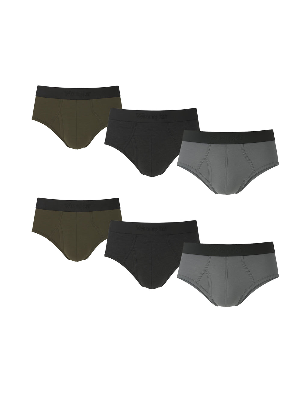 Wrangler Men's Modern Fit Cotton Stretch Brief Set, Briefs Underwear for Men, S, 6 Pack