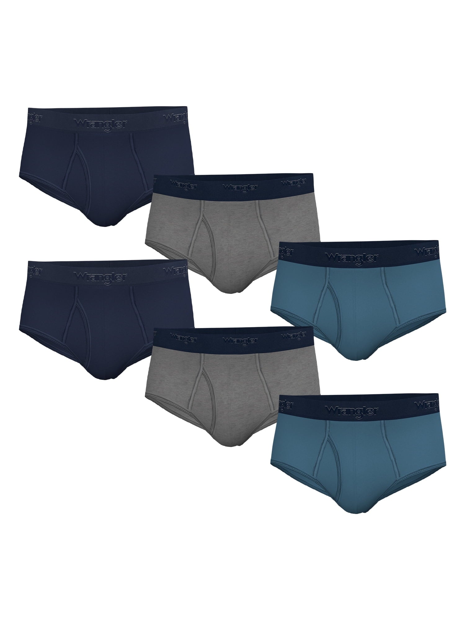 Wrangler Men's Modern Fit Cotton Stretch Brief Set, Briefs Underwear for Men, S, 6 Pack