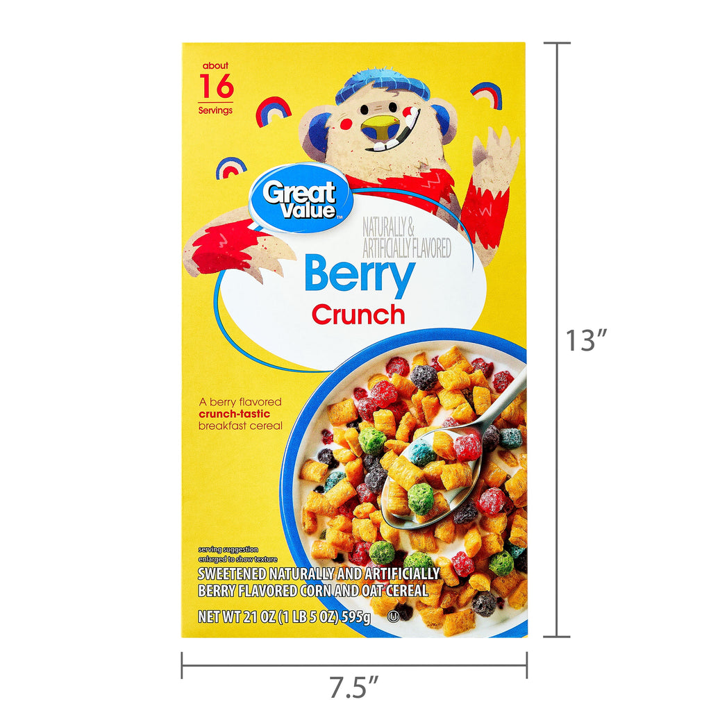 Great Value Berry Crunch Breakfast Cereal, 21 oz