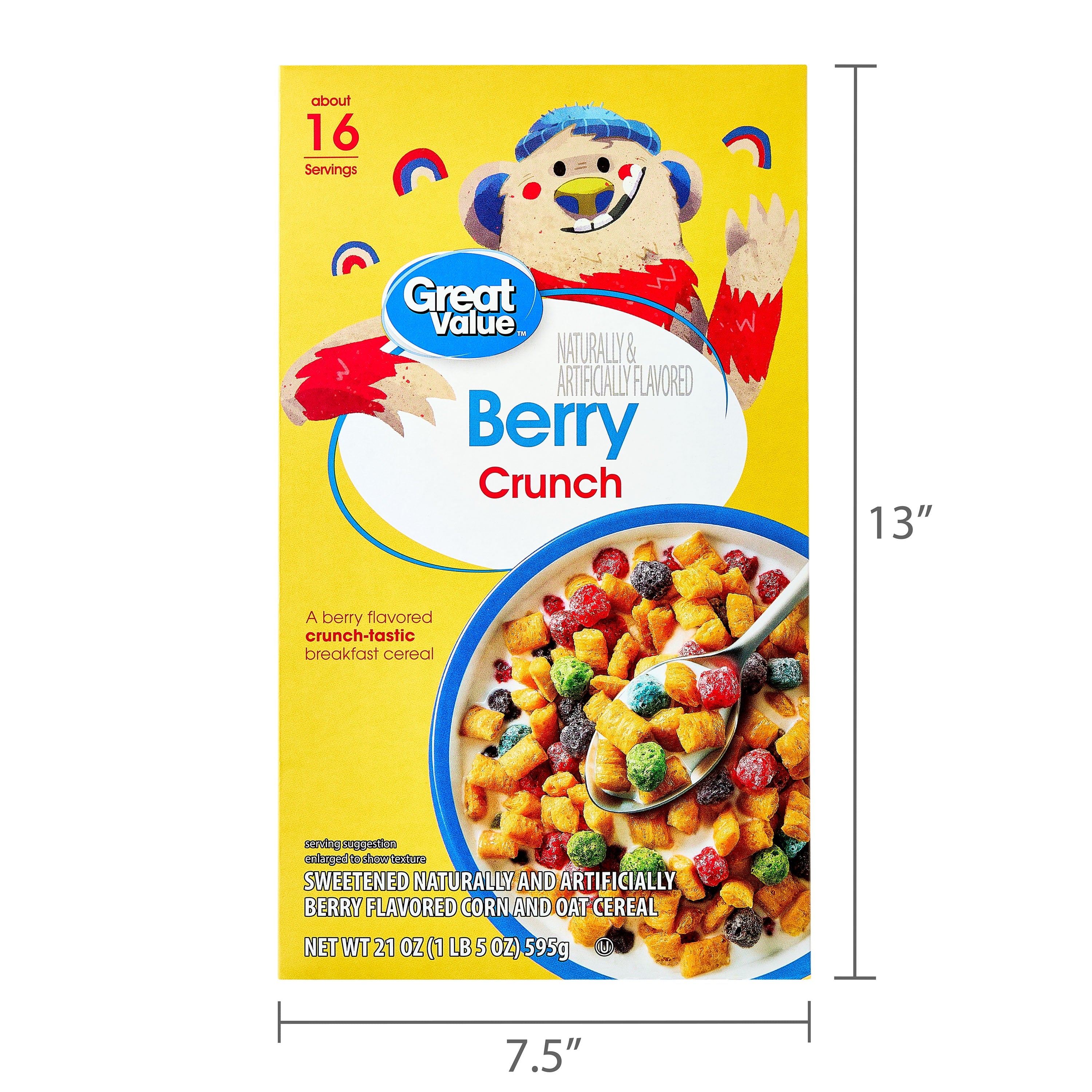 Great Value Berry Crunch Breakfast Cereal, 21 oz
