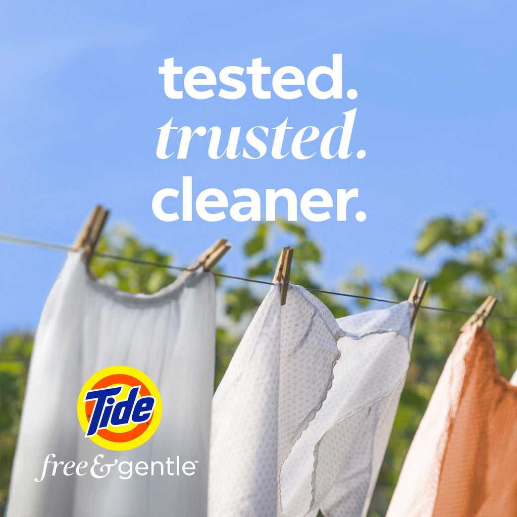 Tide PODS Laundry Detergent Soap Pacs, Free and Gentle, Hypoallergenic, Unscented, 57 Count