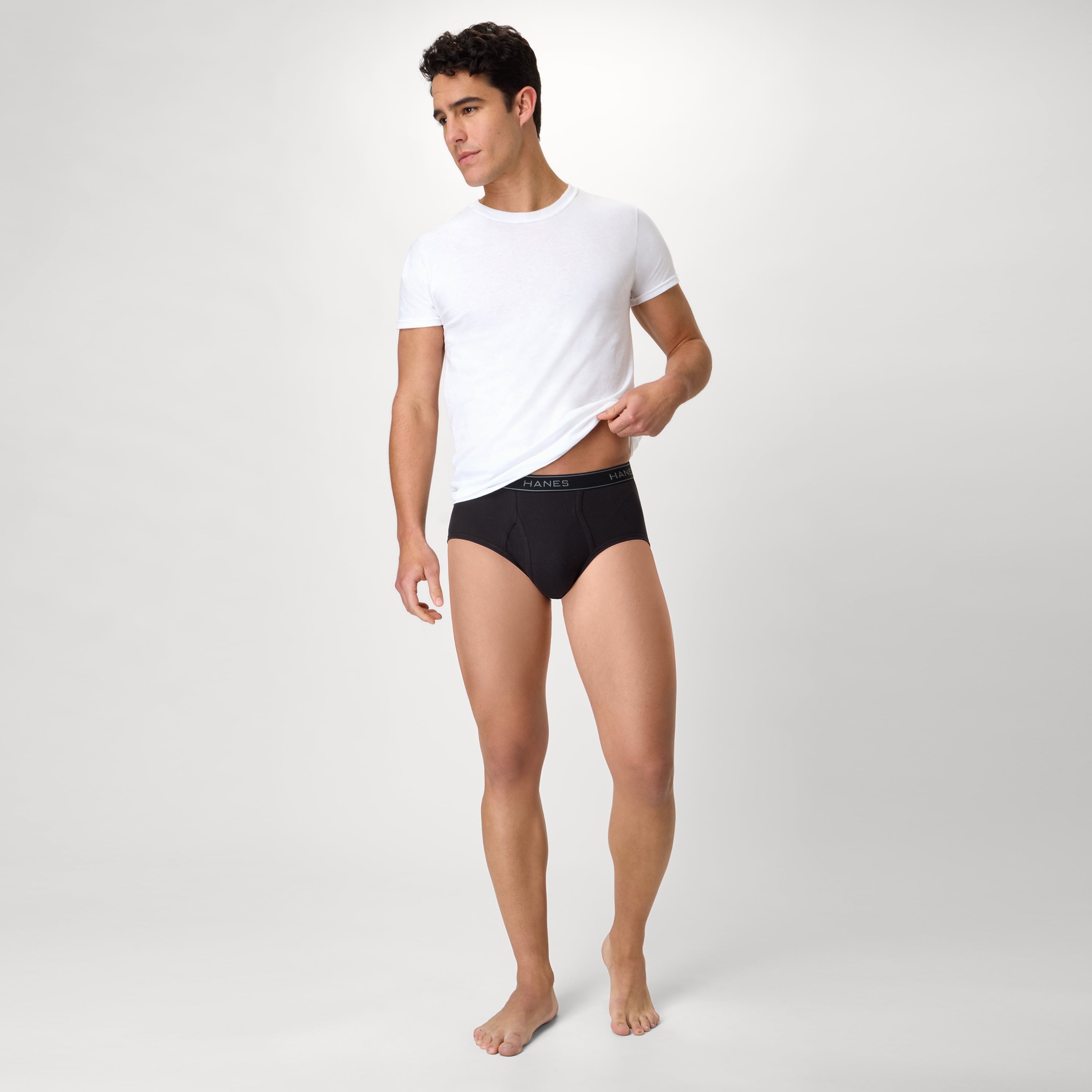Hanes Men's Mid-Rise Brief Underwear Pack, Dyed Cotton, 10-Pack