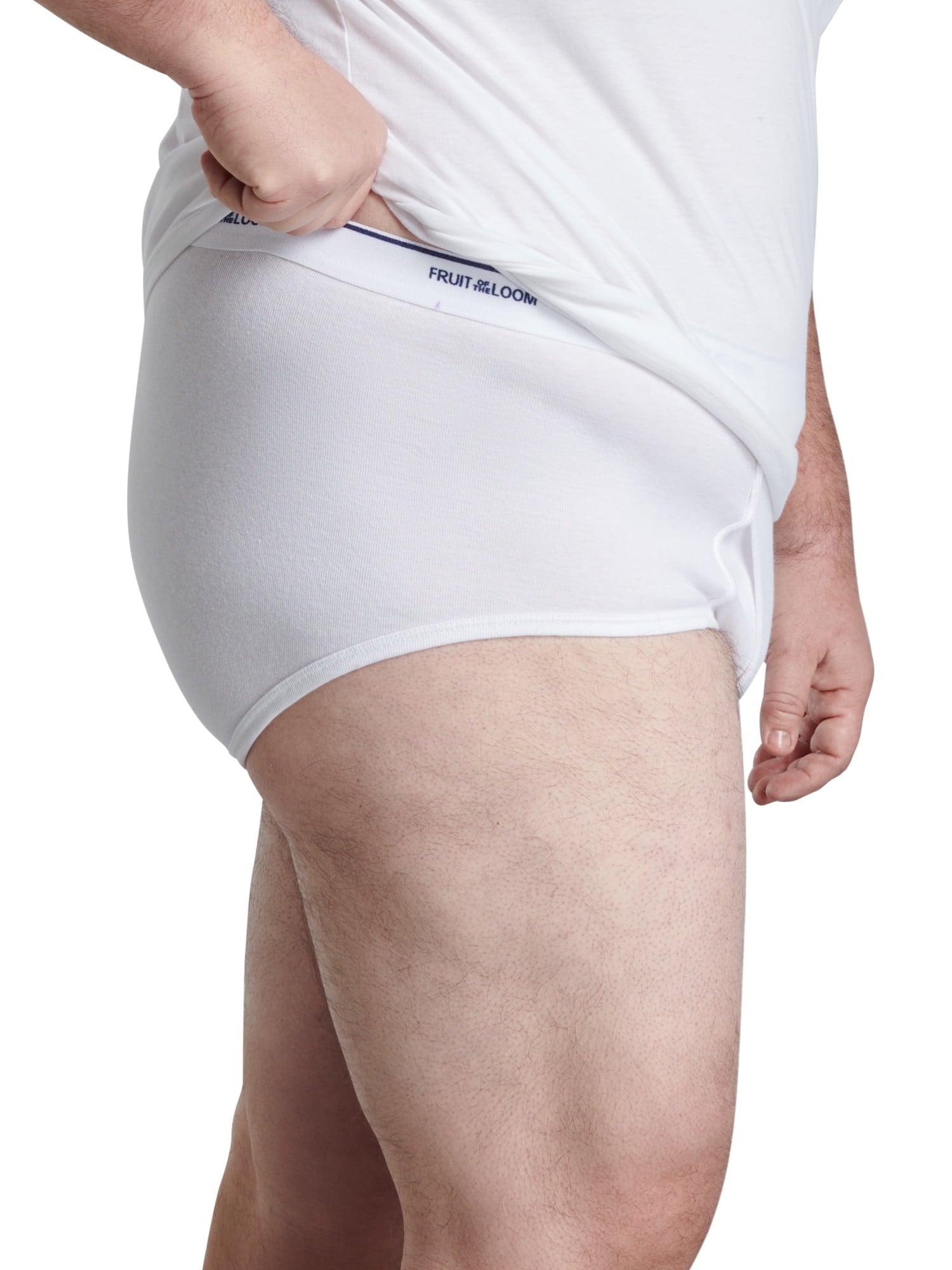 Fruit of the Loom Men's Cotton Briefs, Moisture-Wicking, Mid-Rise Fashion Brief Underwear, 6-Pack, S-5XB