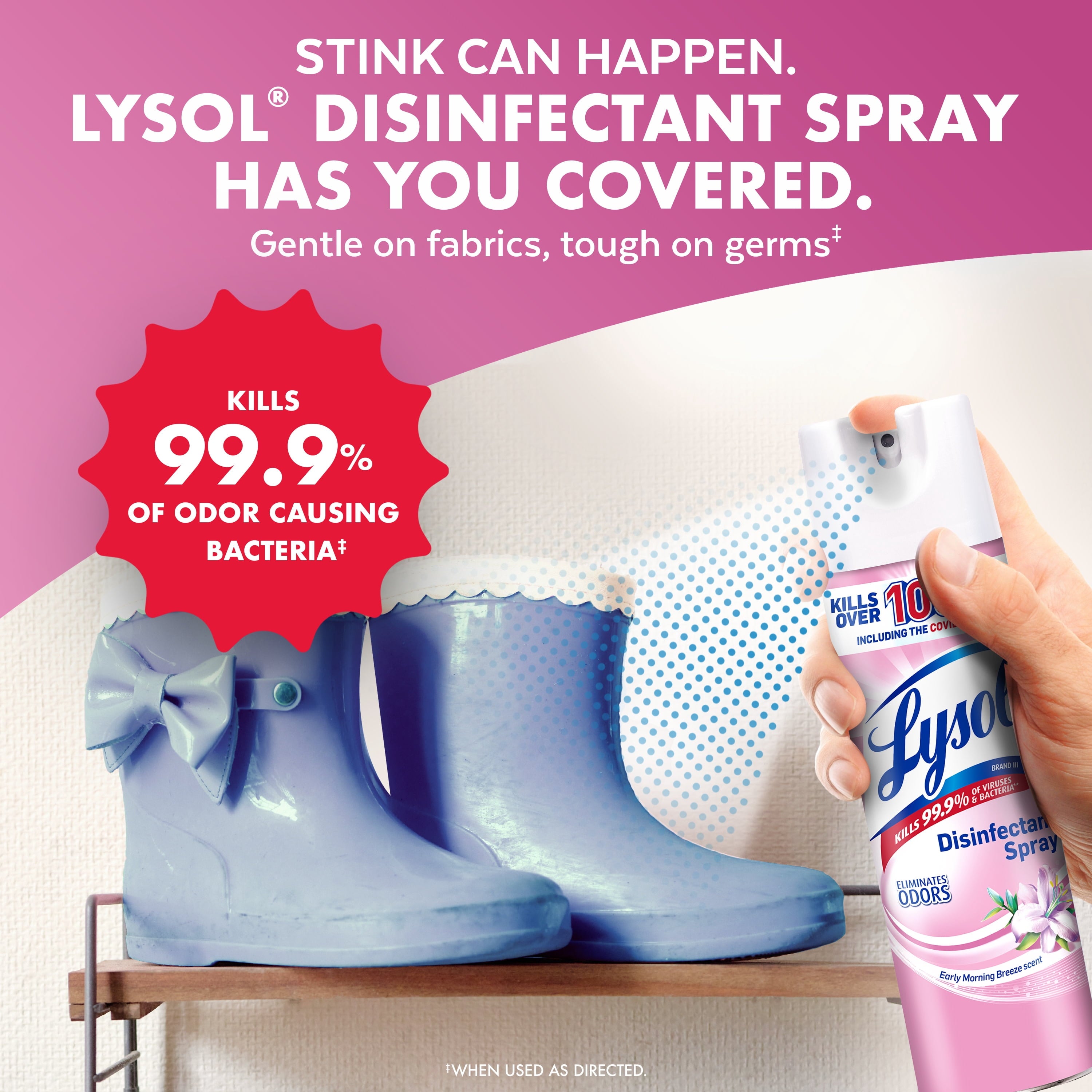 Lysol Disinfectant Spray, Sanitizing and Antibacterial Spray, Deodorizer, Early Morning Breeze, 19 oz