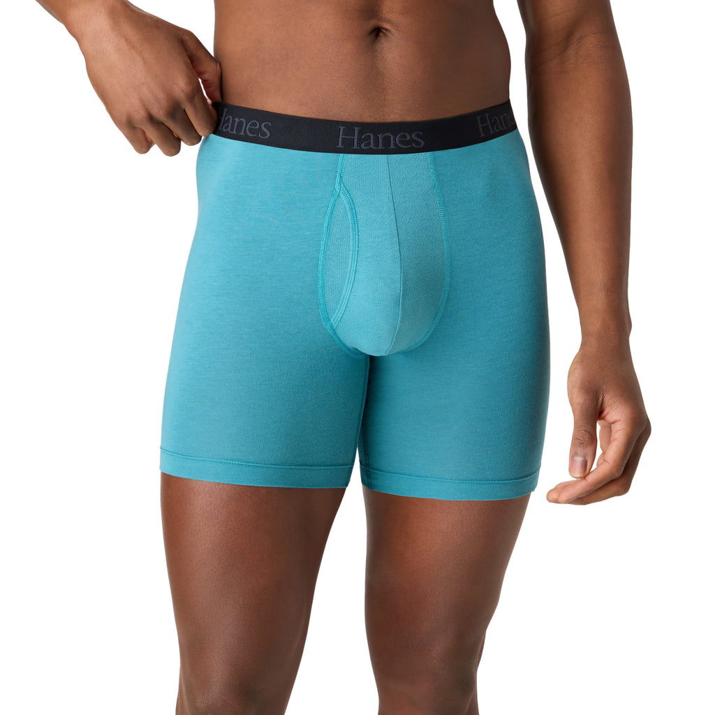 Hanes Mens Underwear Boxer Briefs, 3-Pack, Comfort Flex Fit Total Support Pouch, Moisture Wicking