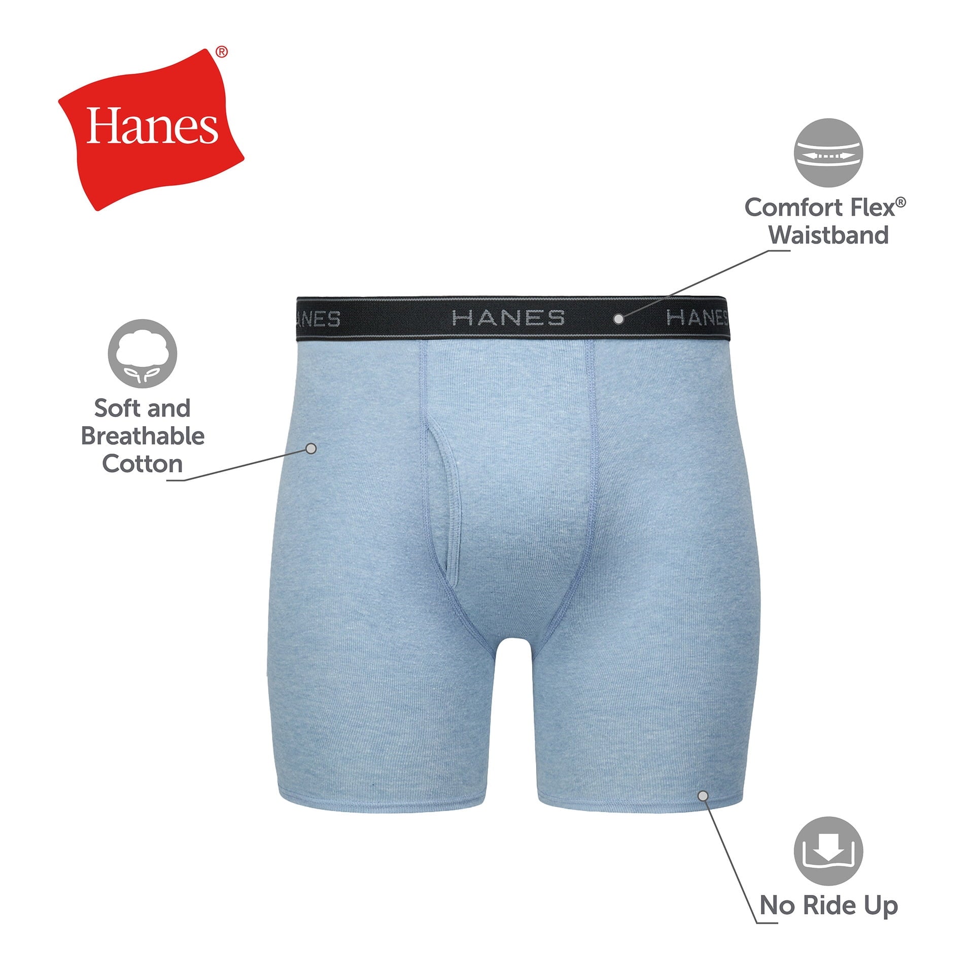 Hanes Men's Value Pack Assorted Boxer Briefs