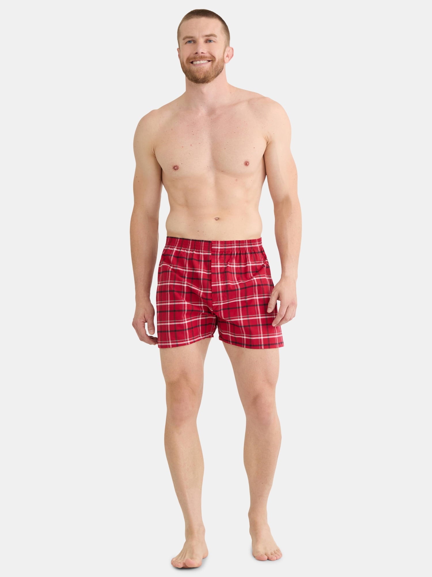 George Men's Moisture-Wicking Stretch Woven Boxers, 6-Pack, Sizes S-2XL