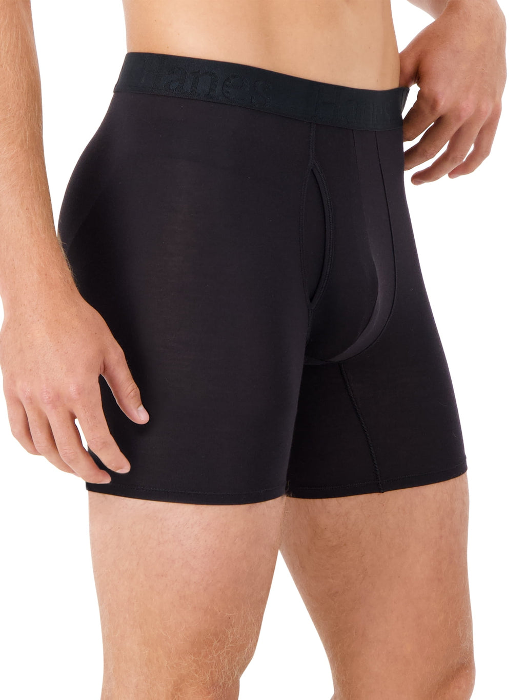 Hanes Originals Men's SuperSoft Boxer Brief Underwear Pack, Black/Grey/Print, 3-Pack