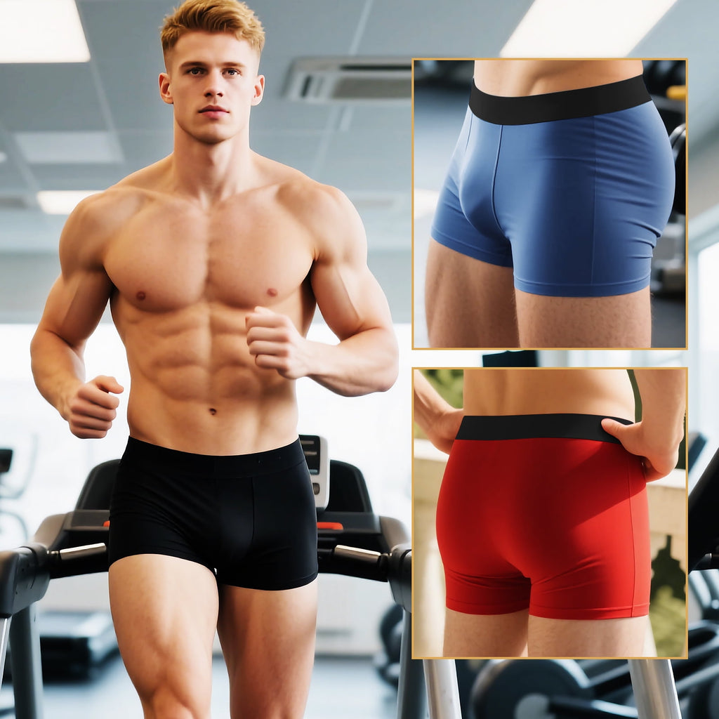 Usavemo 7+3 Bonus Pack Mens Boxer Briefs Lightweight Breathable Underwear for Men Size L