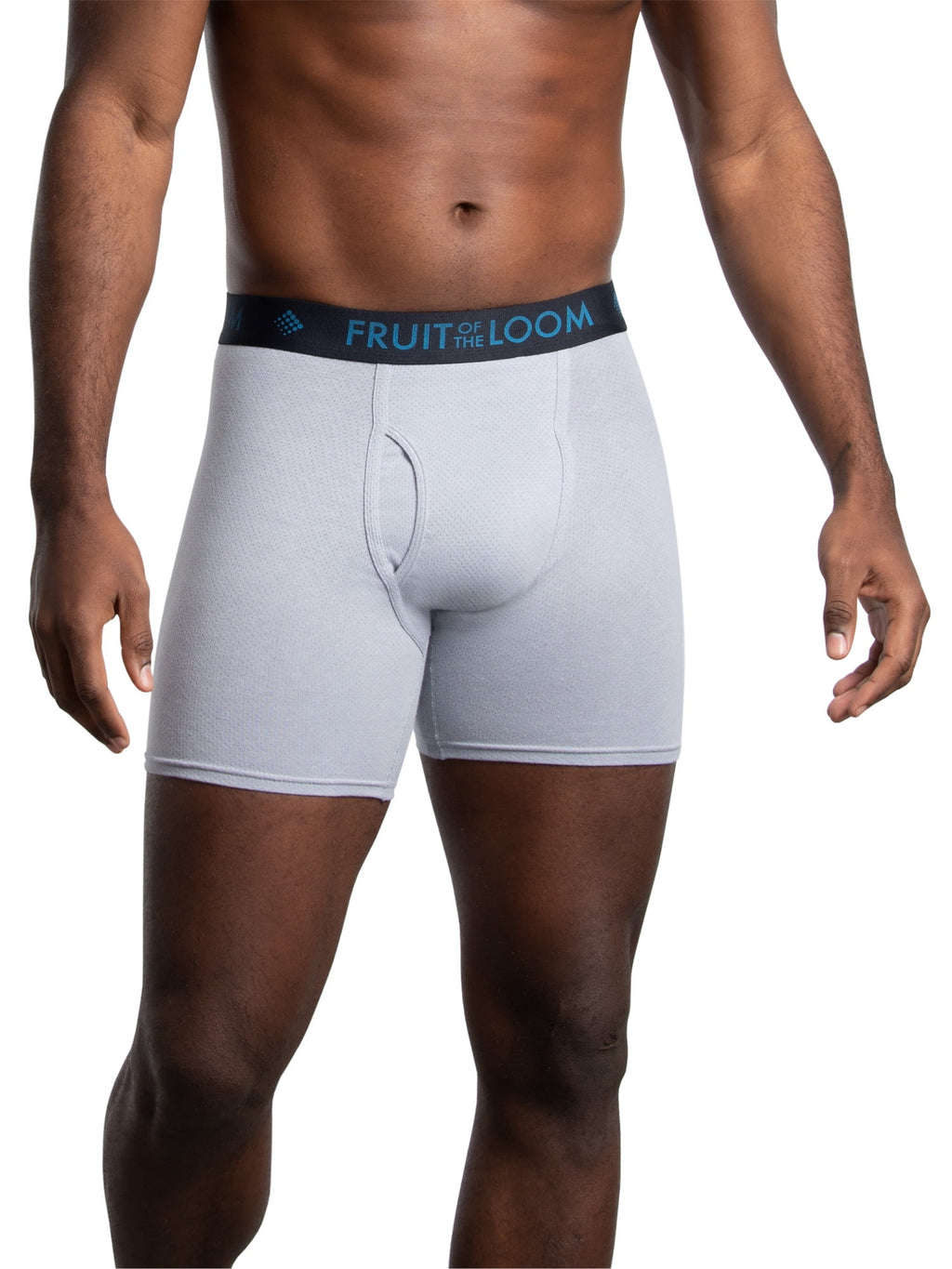 Fruit of the Loom Men's Breathable Cotton Micro-Mesh Boxer Briefs, 3-Pack