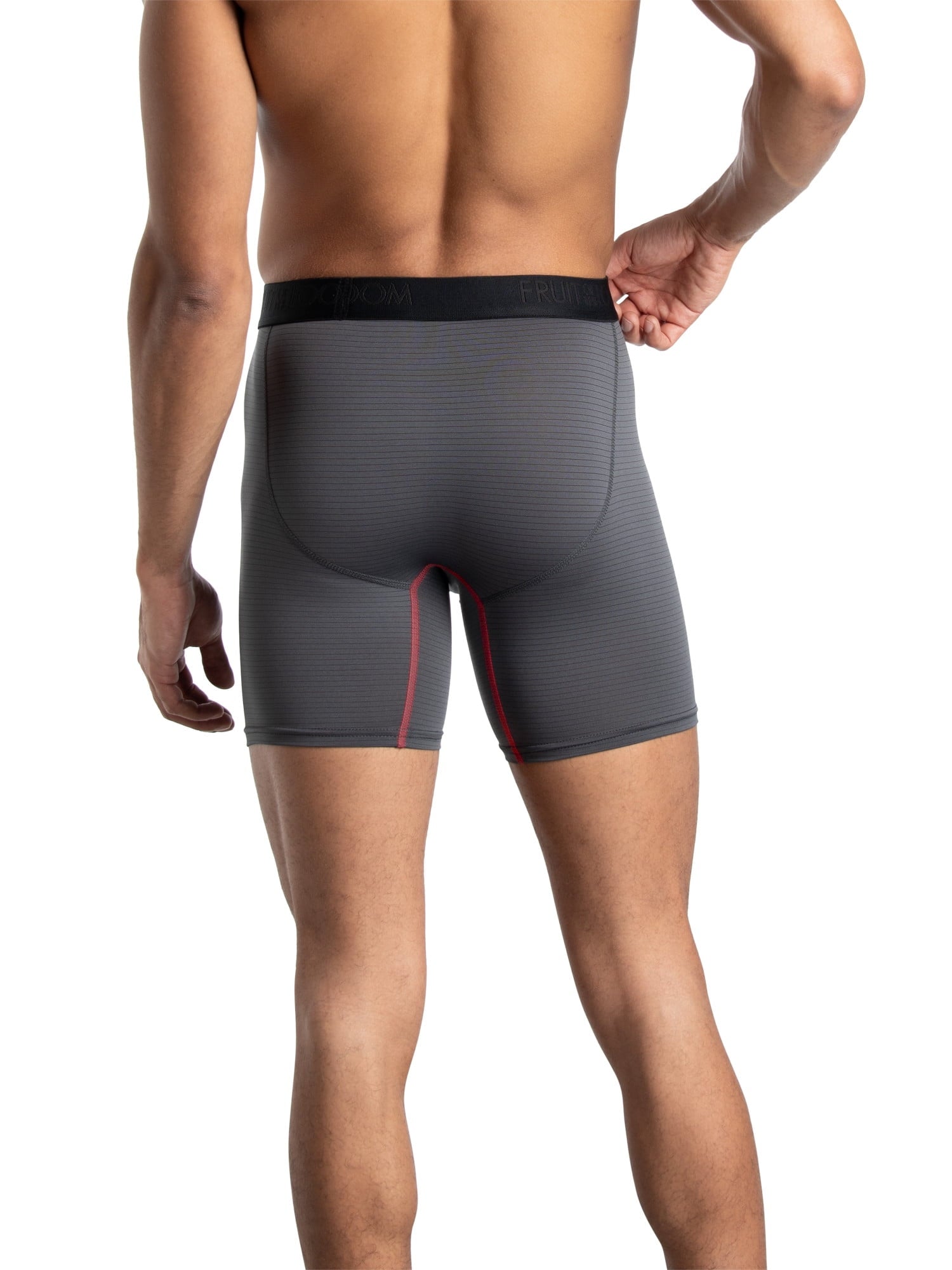 Fruit of the Loom Men's 360 Stretch Performance Cooling Channels Boxer Briefs, 6-Pack