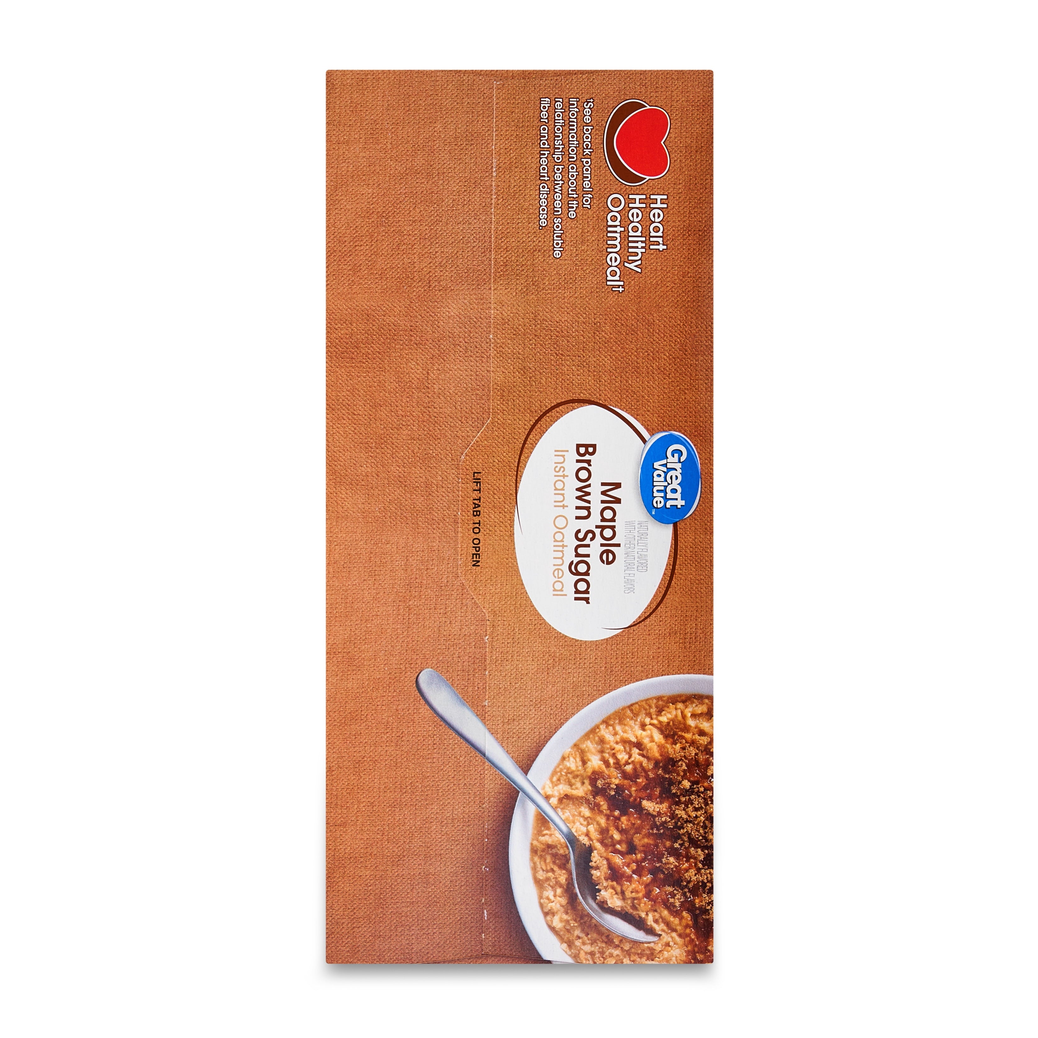 Great Value Maple & Brown Sugar Instant Oatmeal, 1.51 oz, 20 Count
