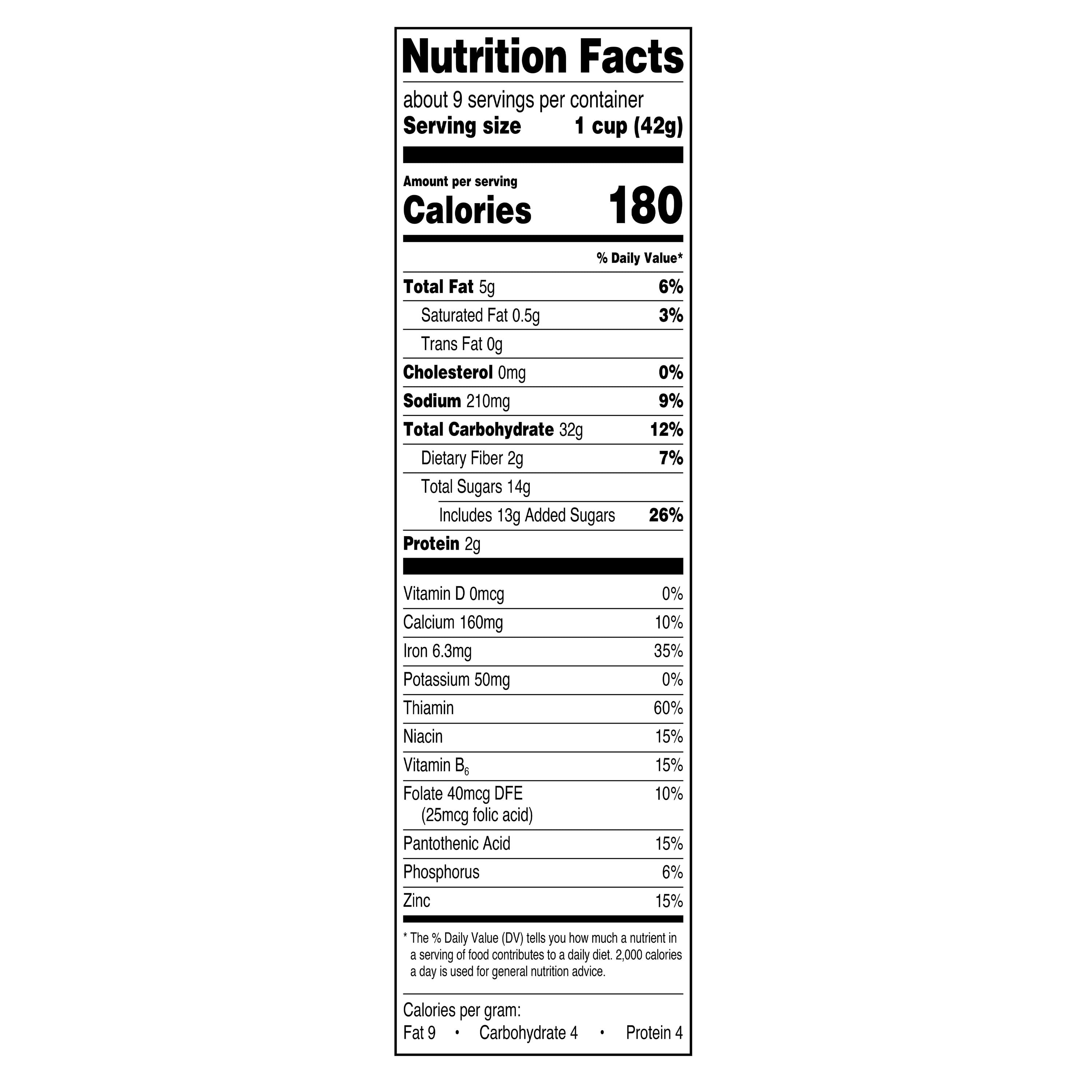 Great Value Cinnamon Crunch Breakfast Cereal, 13.2 oz