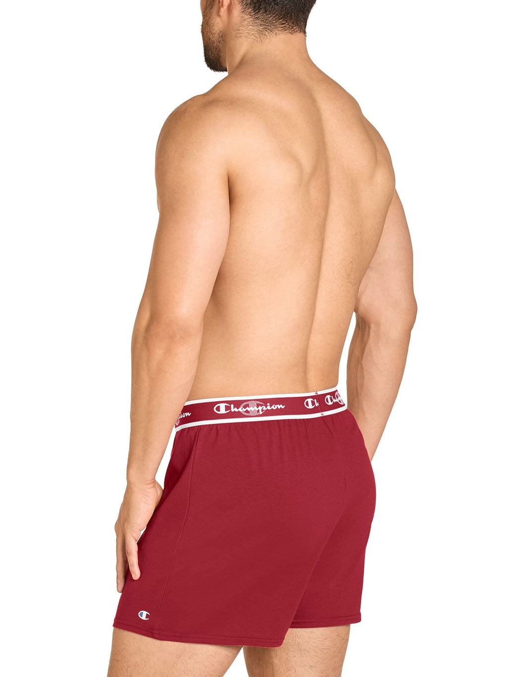 Champion Men’s Knit Boxers – 5 Pack Cotton Flex Underwear, Relaxed Fit with Button Fly, Sizes S–2XL