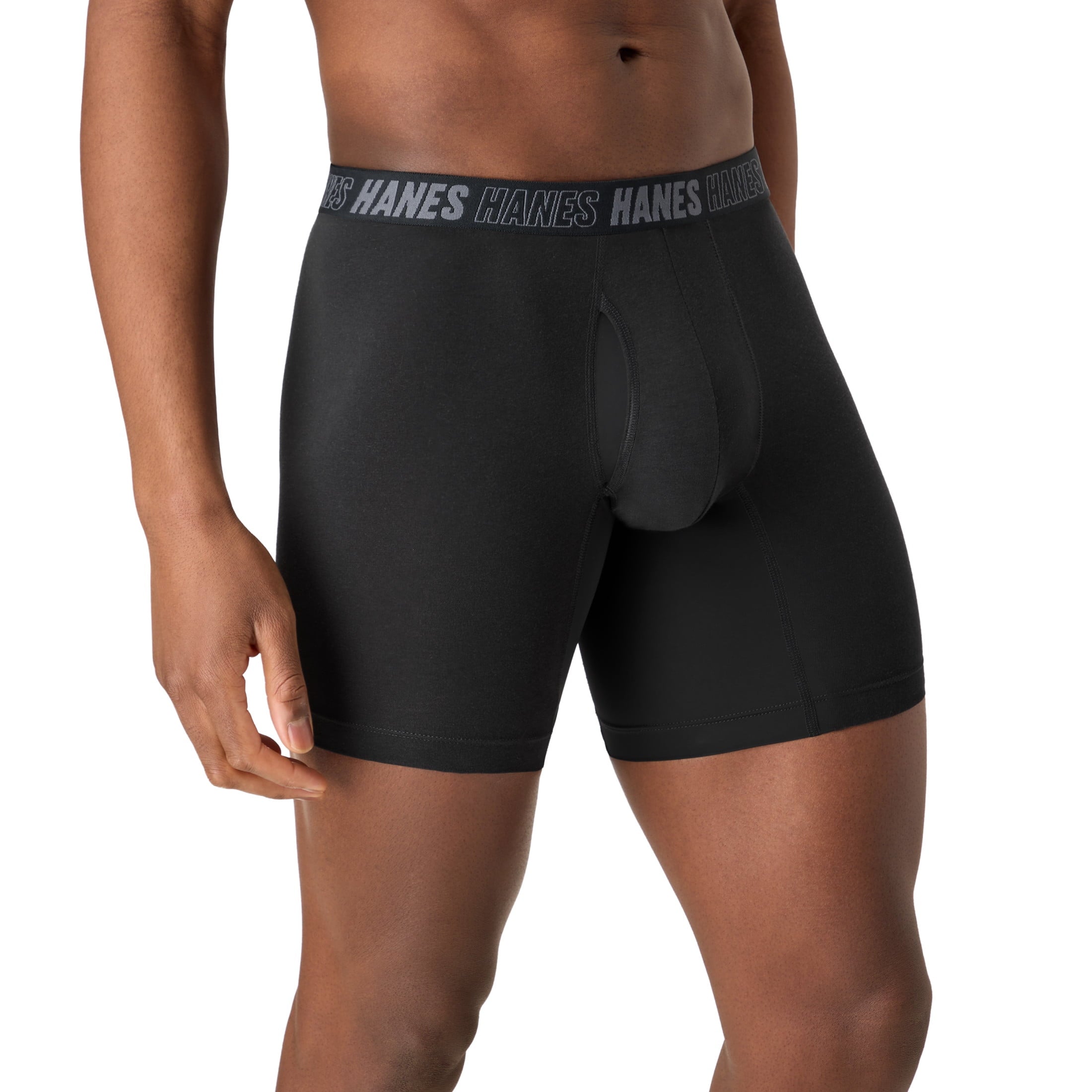 Hanes Mens Underwear Boxer Briefs, 3-Pack, Moves Anti-Chafe Men's Boxer Briefs MACCD3