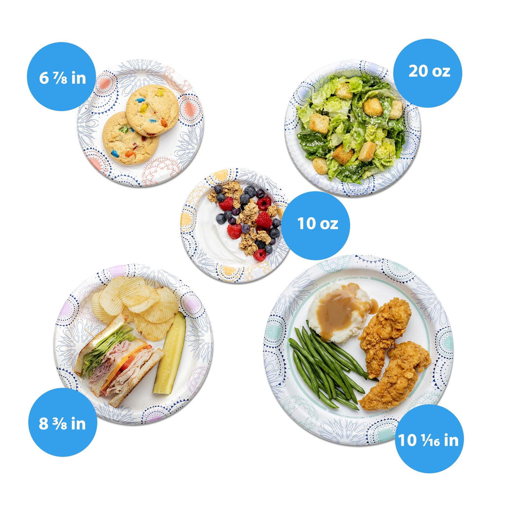 Great Value 8.5-Inch Disposable Paper Plates, 300 Count, Soak-Proof and Microwave-Safe