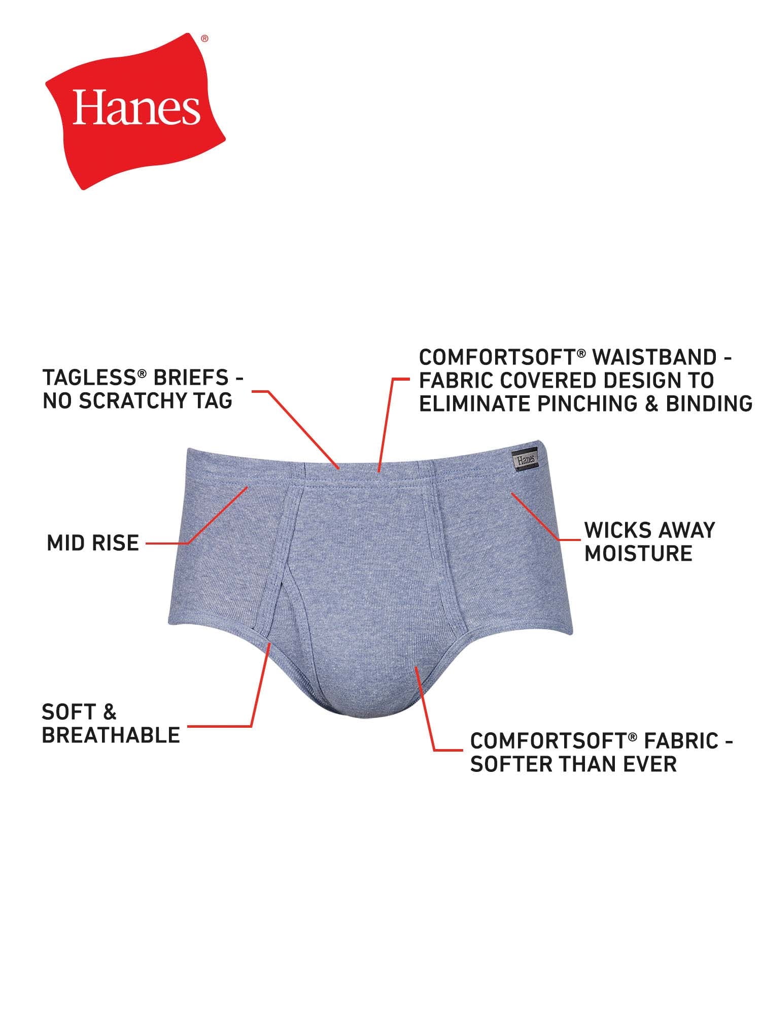 Men's Mid Rise Brief 6 Pack