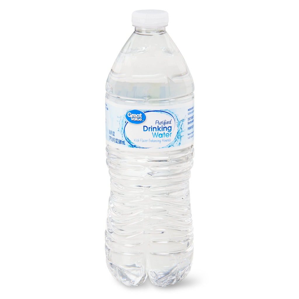 Great Value Purified Drinking Water, 16.9 fl oz Bottles, 40 Count Pack