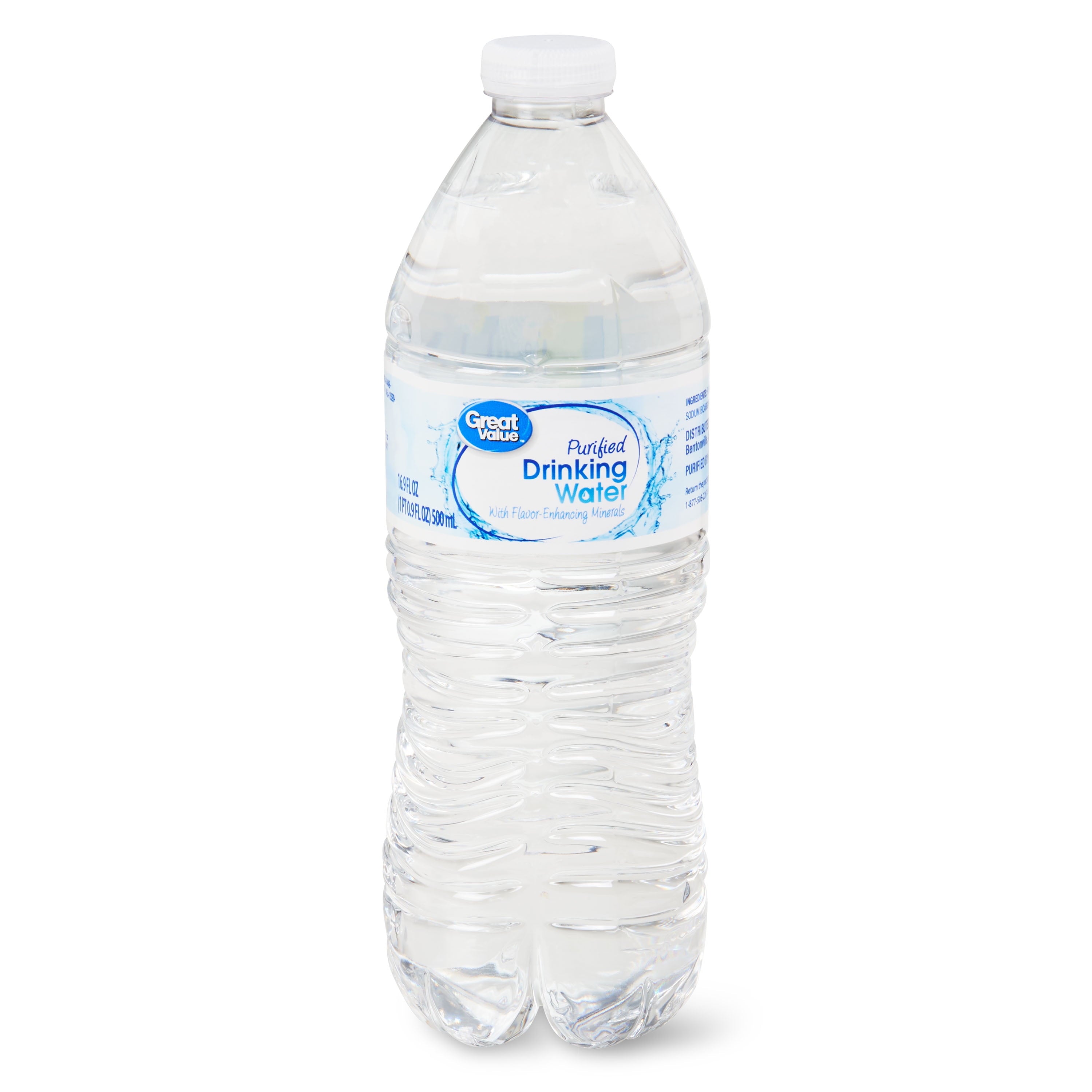 Great Value Purified Drinking Water, 16.9 fl oz Bottles, 40 Count Pack