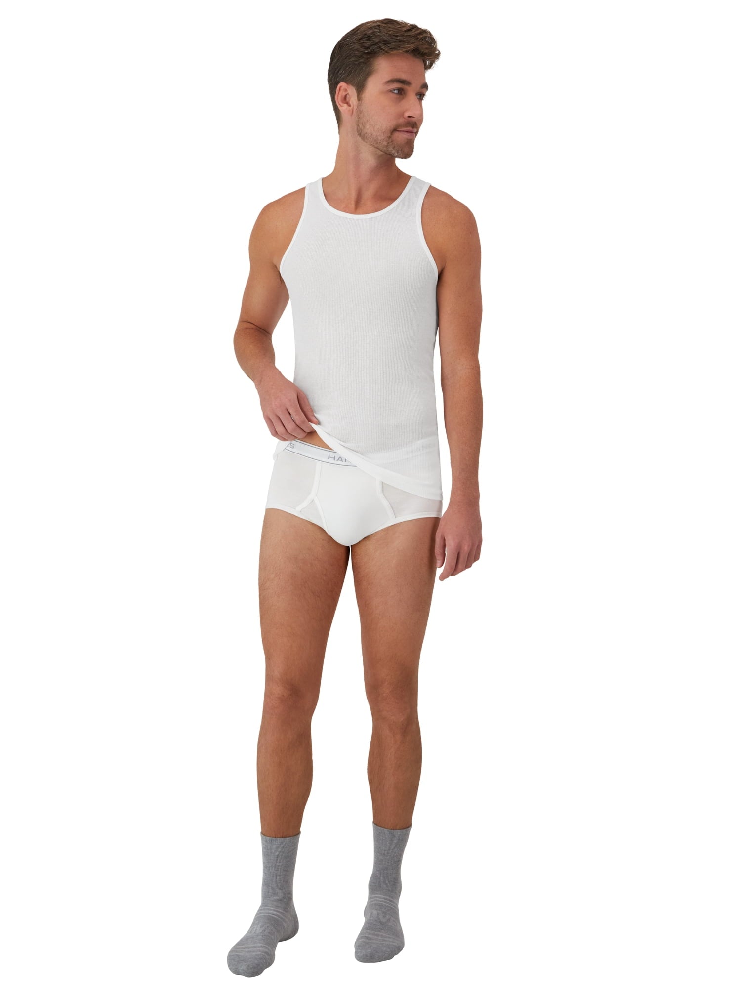 Hanes Men's Value Pack White Briefs, 6 Pack
