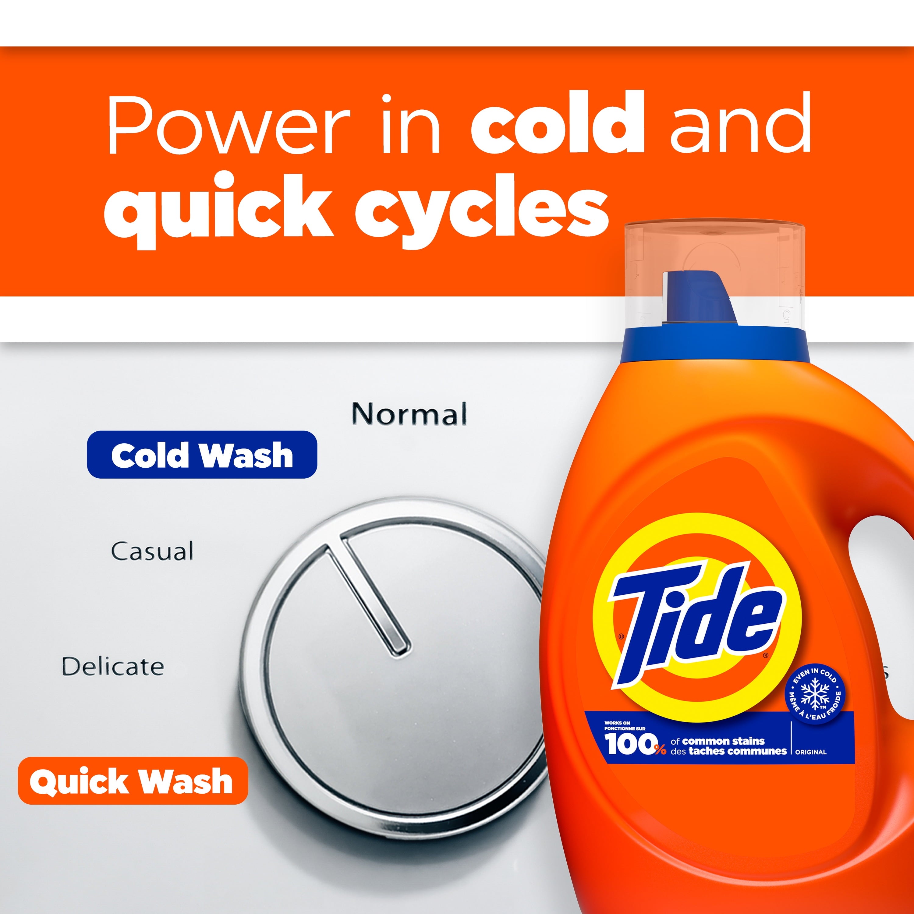 Tide Laundry Detergent Liquid, Original Scent, 105 fl oz, 80 Loads, HE Compatible