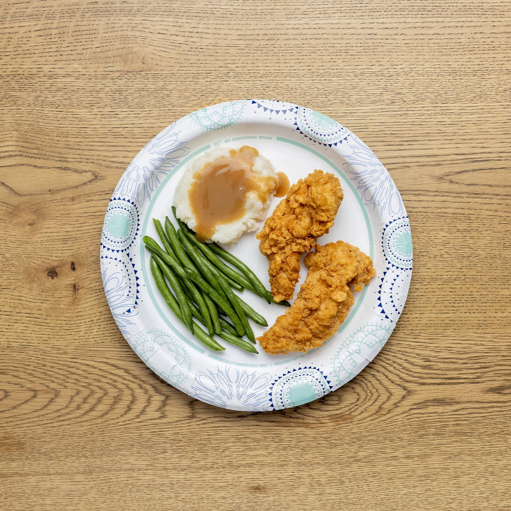 Great Value Disposable Paper Plates, 10 in, 100 Count
