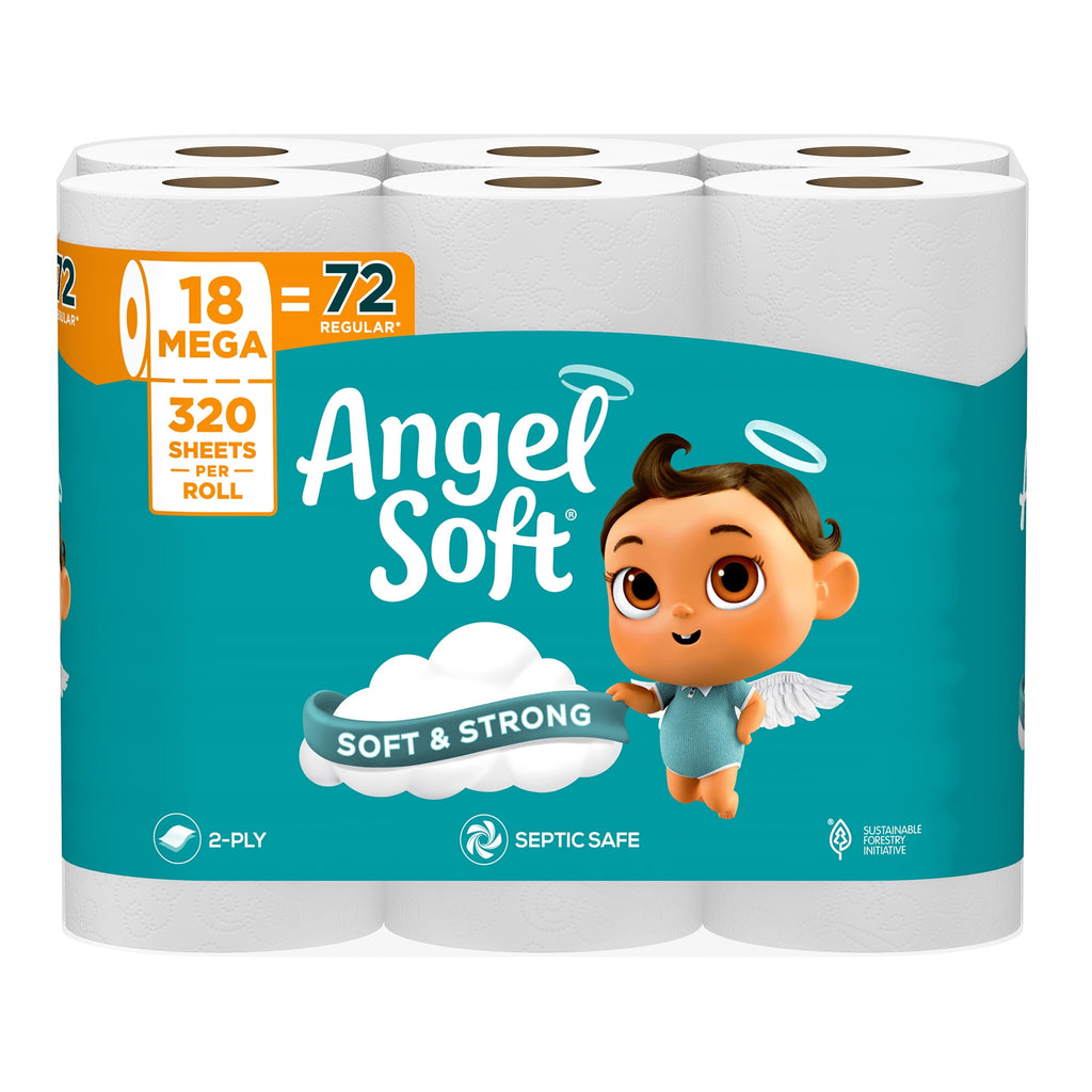 Angel Soft 2-Ply Toilet Paper, 36 Mega Rolls, 320 Sheets per Roll