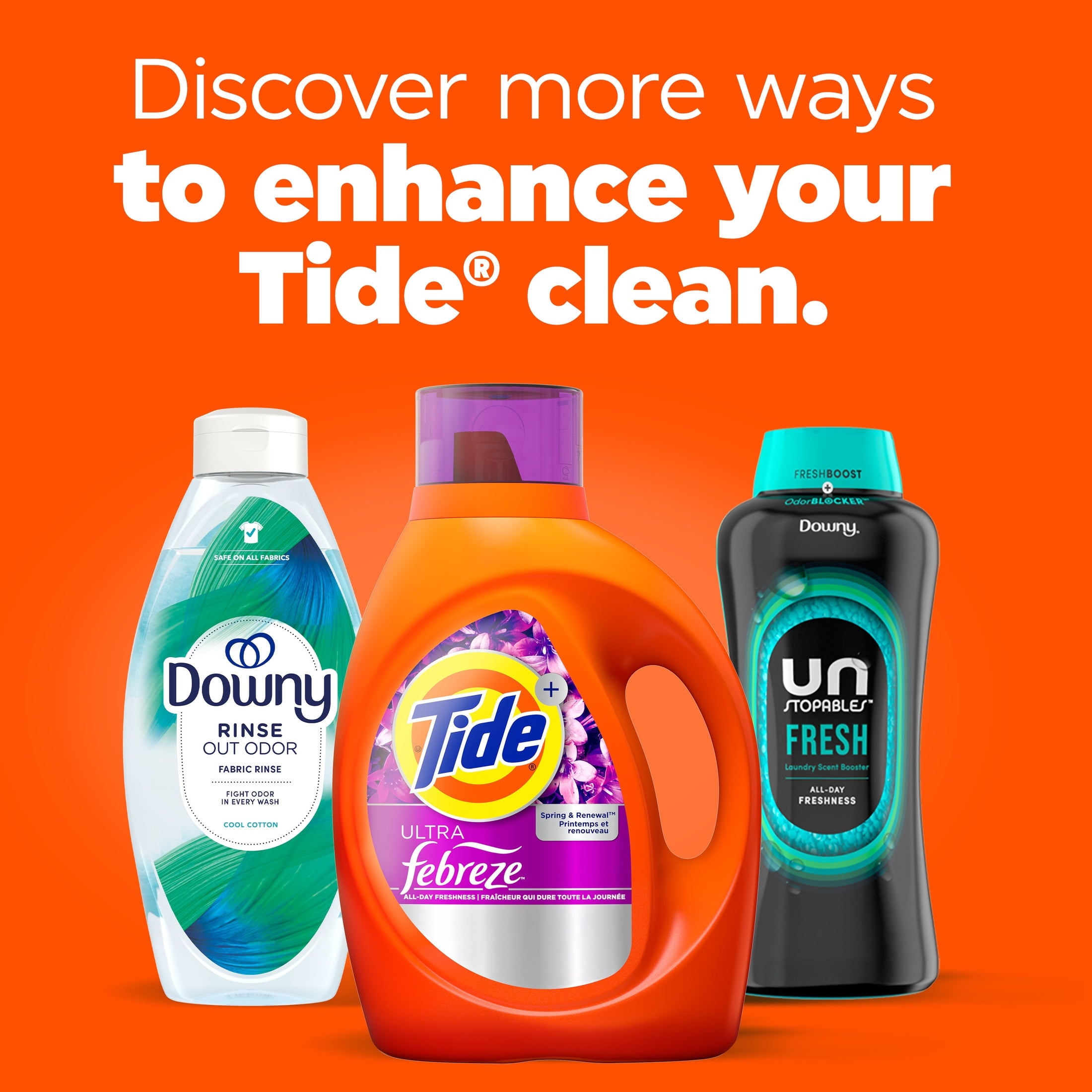 Tide Liquid Laundry Detergent, Ultra Febreze, Spring and Renewal Scent, 92 fl oz, 65 Loads