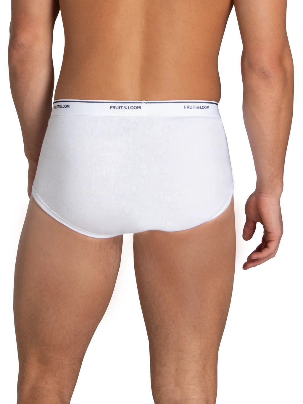 Fruit of the Loom Men's Cotton Briefs, Moisture-Wicking, Full Cut White Brief Underwear, 6-Pack, S-5XB