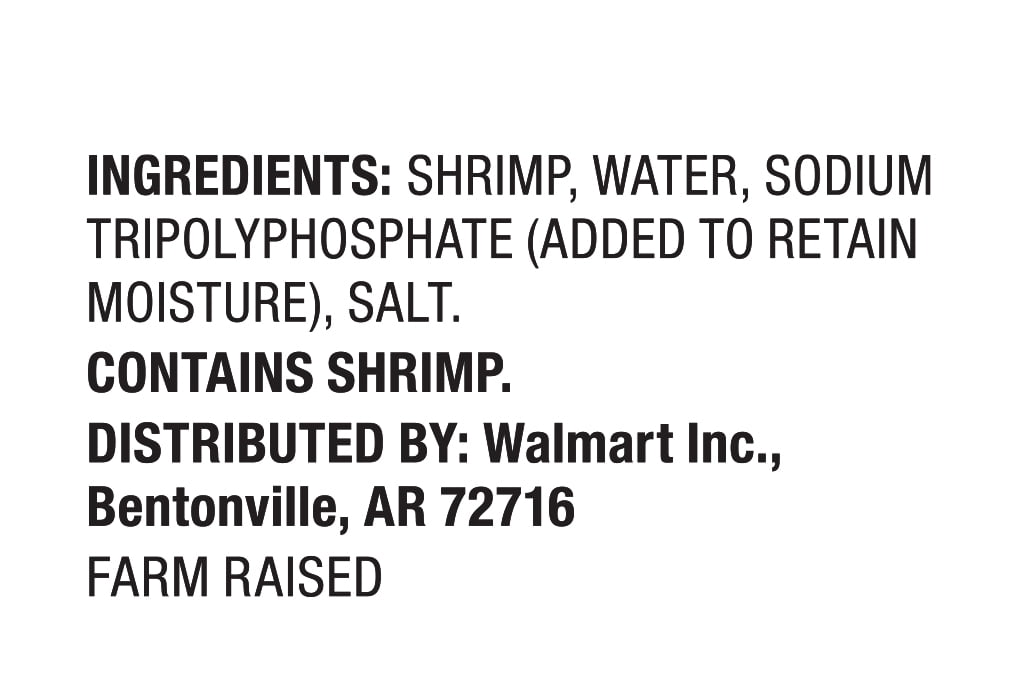 Great Value Frozen Raw Small Peeled & Deveined, Tail-off Shrimp, 12 oz Bag (60-80 Count per lb)