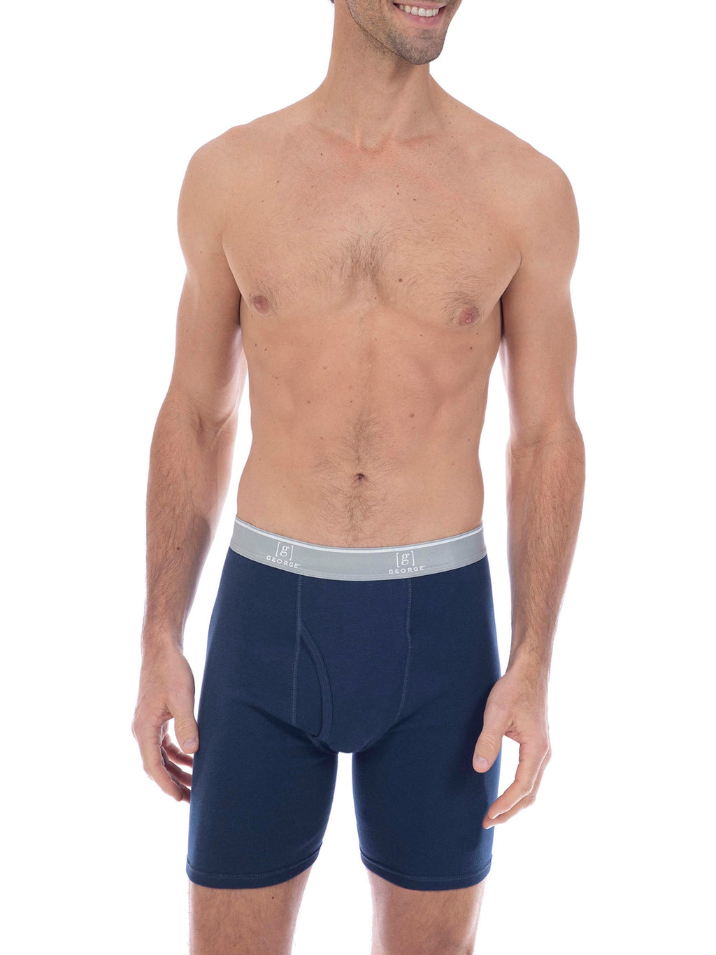 George Men's Regular Leg Boxer Briefs, 6-Pack