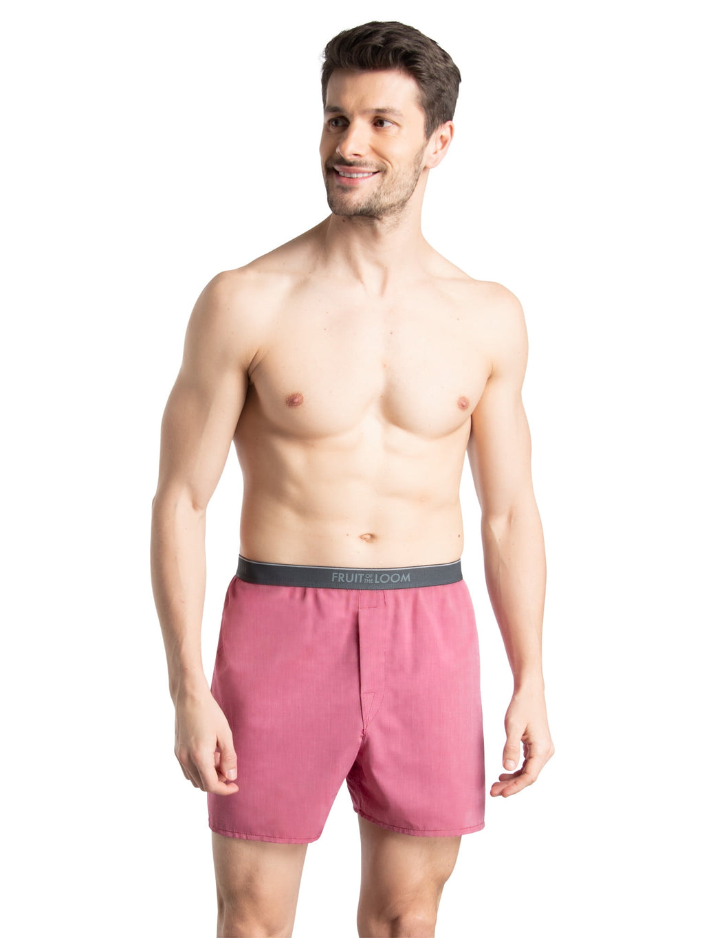 Fruit of the Loom Men's Boxers - Relaxed Fit, Soft Woven Cotton Blend Underwear, 5-Pack