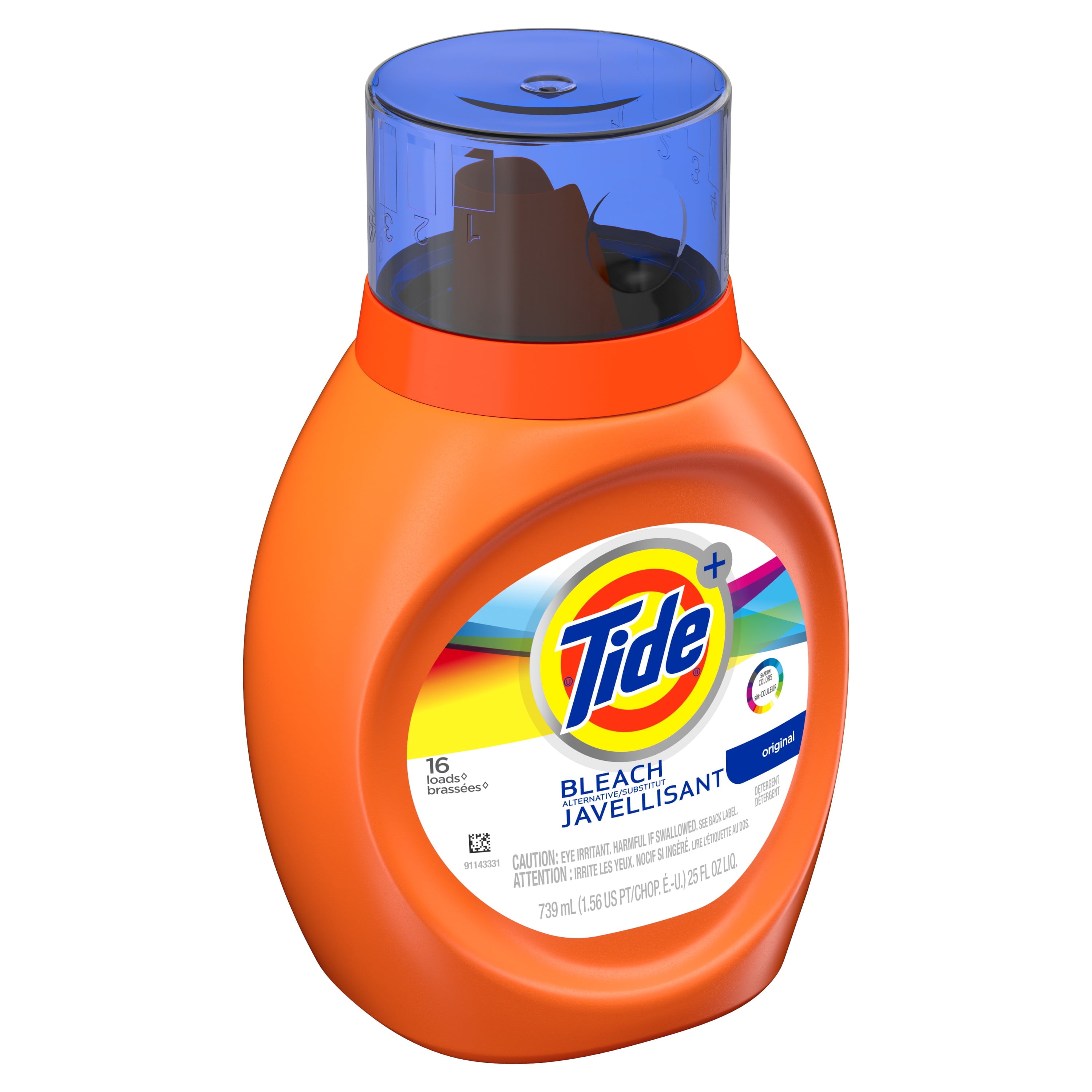 Tide Plus Bleach Alternative Original Scent Liquid Laundry Detergent, 25 oz, 16 loads