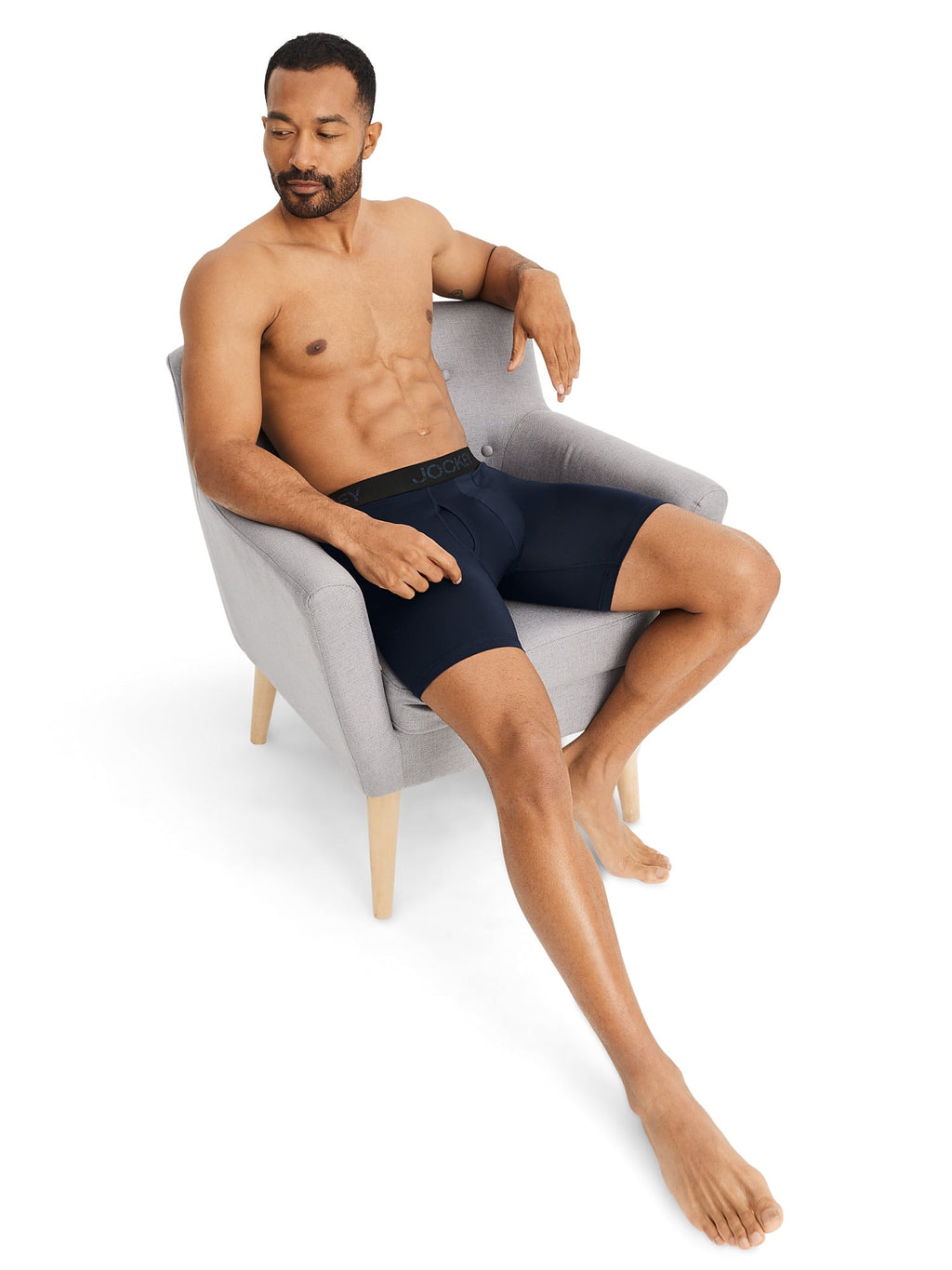 Jockey® Essentials Men's Microfiber Long Leg Boxer Brief Underwear, Pack of 3