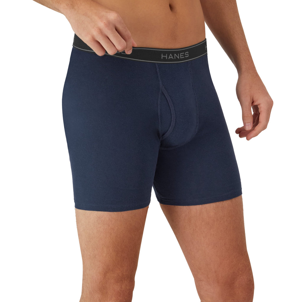 Underwear Boxer Briefs Pack, Cool & Breathable Cotton Underwear for Men, No-Ride-Up, Moisture Wicking, 6 Pack